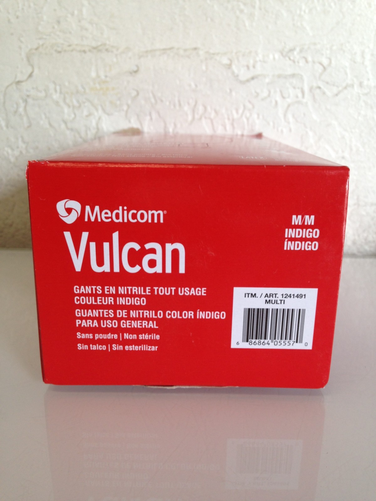 Medicom Vulcan Nitrile Gloves Indigo Size Medium 150 Count General Purpose