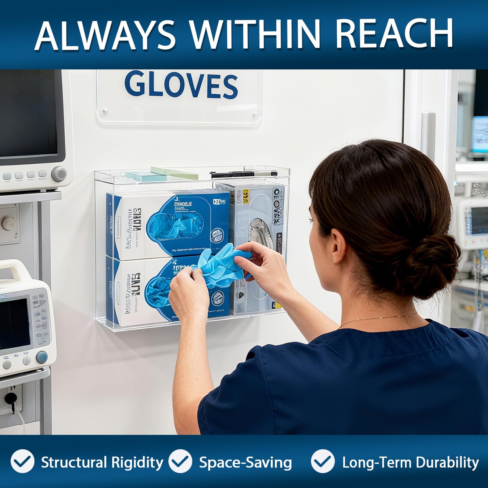 Acrylic Disposable Glove Holder for Wall Mount or Tabletop , Clear Glove Box …