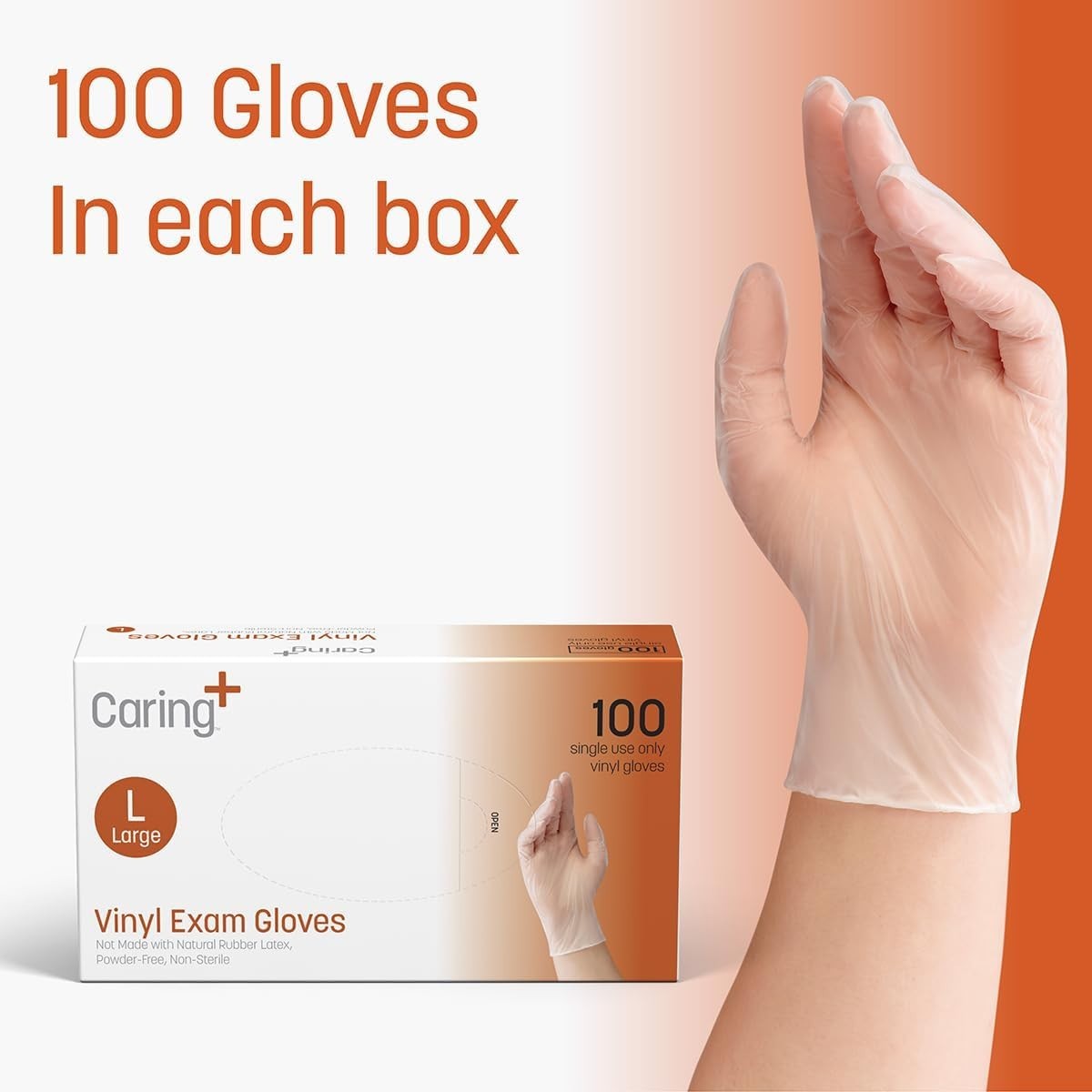 Comfortable Use X-Large Disposable Vinyl Gloves – 100 Count for Everyday Tasks