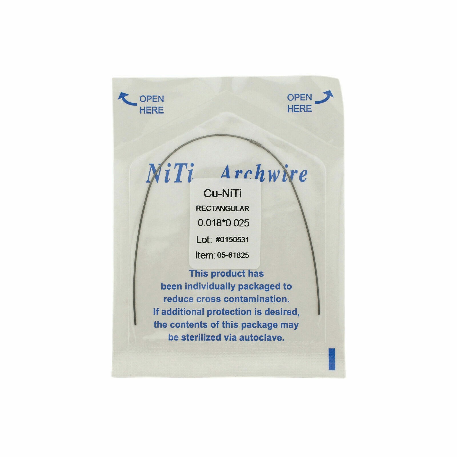 Dental Orthodontic Cu NiTi Copper Nickel Titanium Arch Wire Rectangular Round