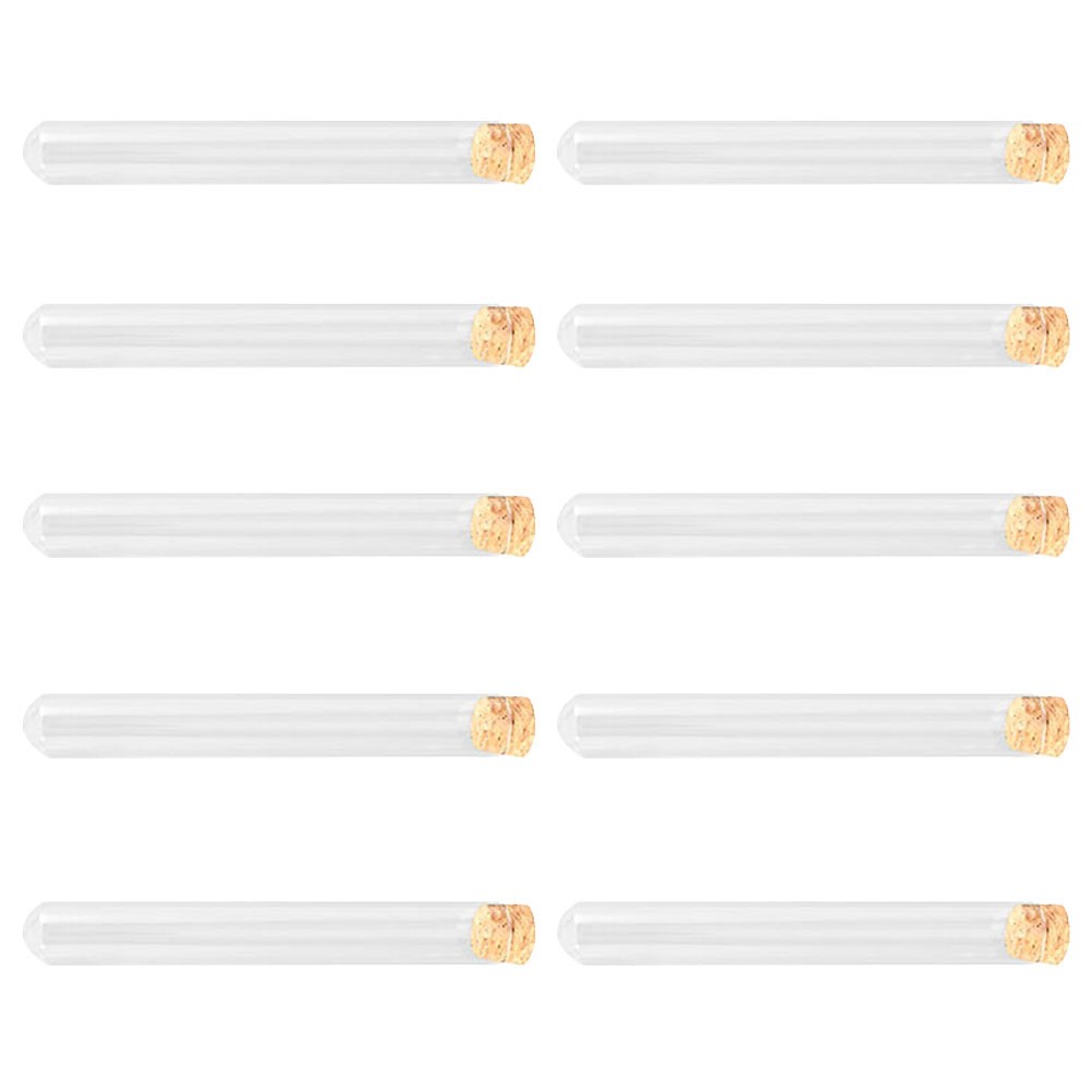 10-100x 15*150mm Glass Test Tubes With Cork Stopper Candy Party Wedding Storage