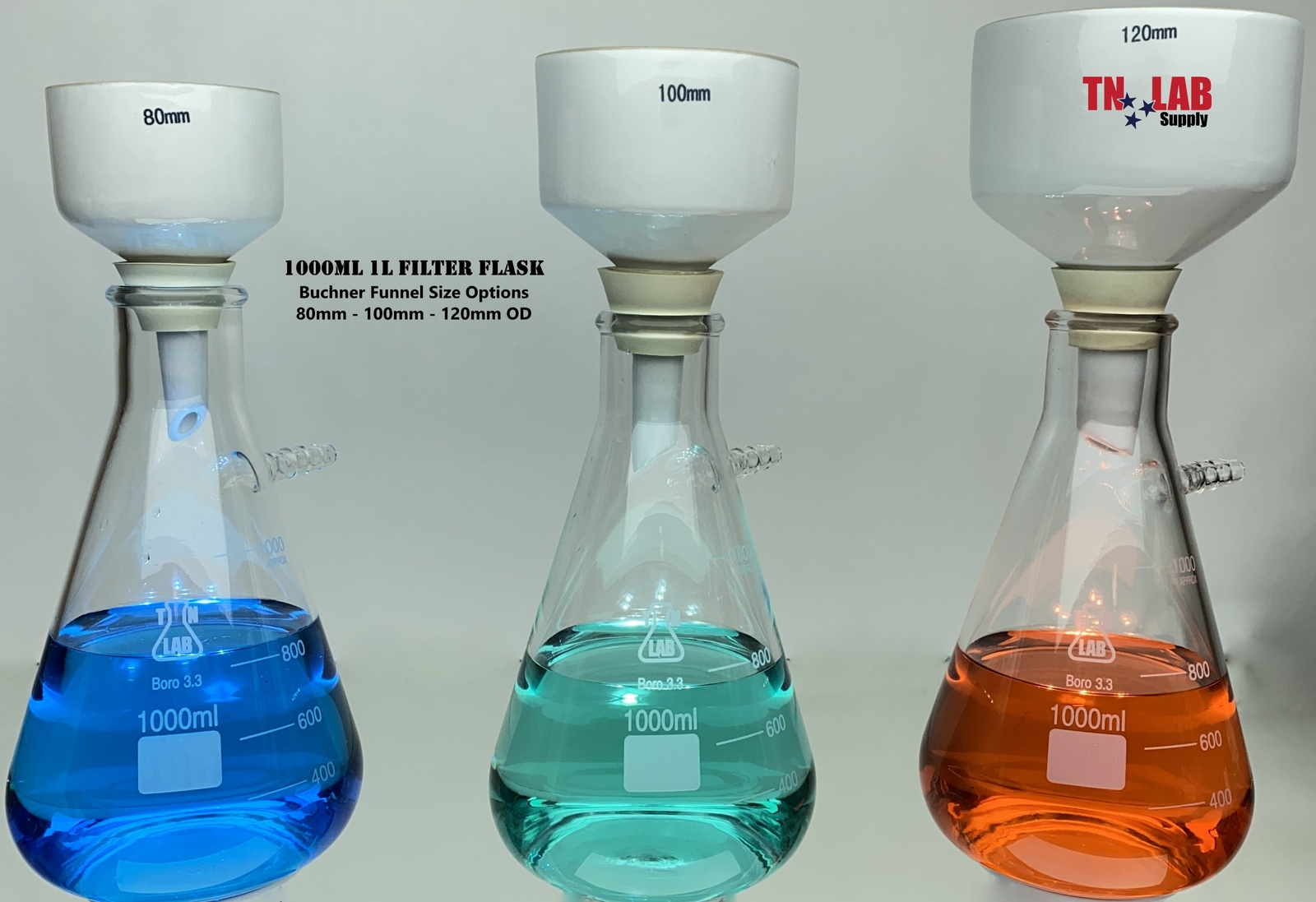 TN LAB Buchner Funnel Filter Flask SET KIT Family