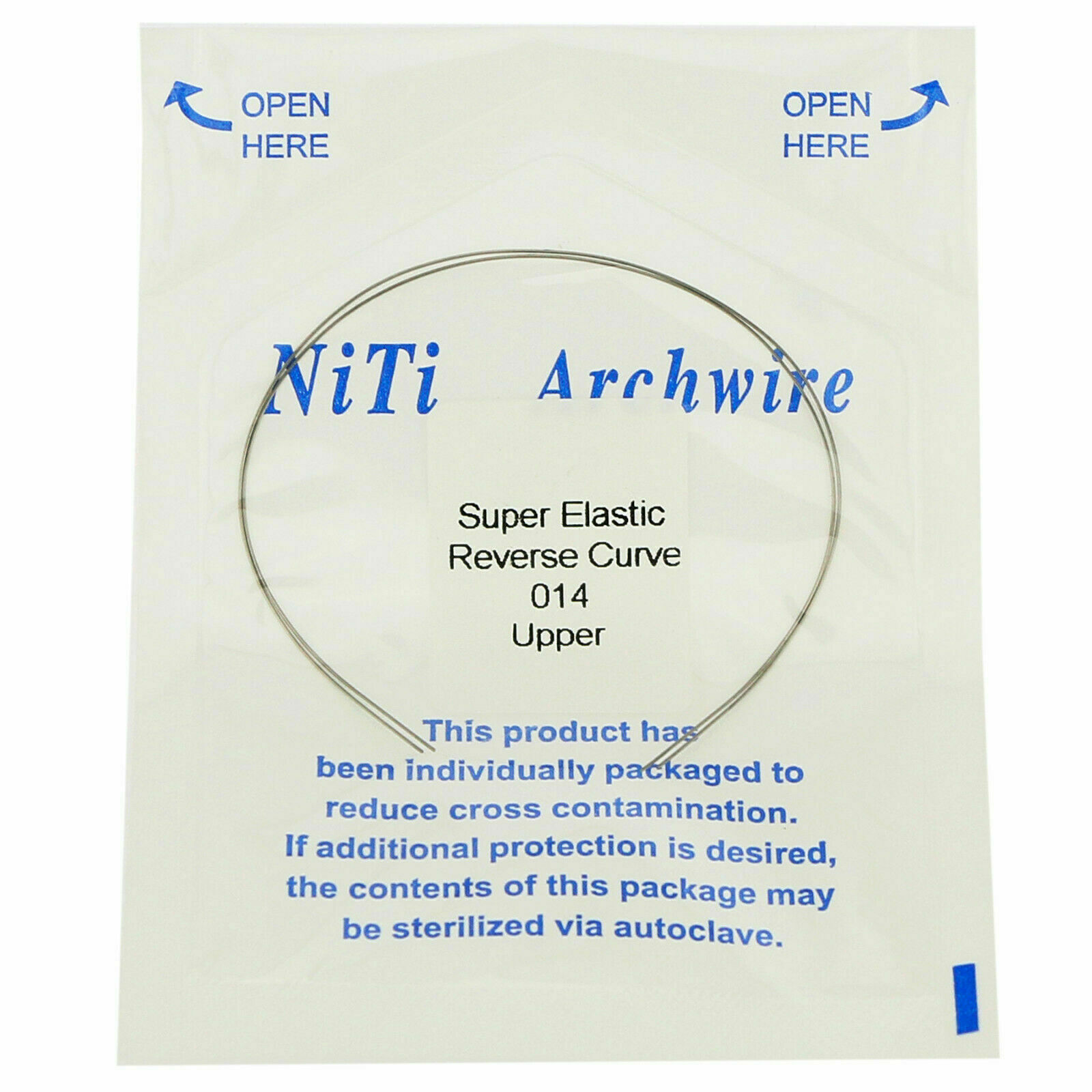 Dental Orthodontic Niti Arch Wire Reverse Curve Round Upper/Lower 012-020