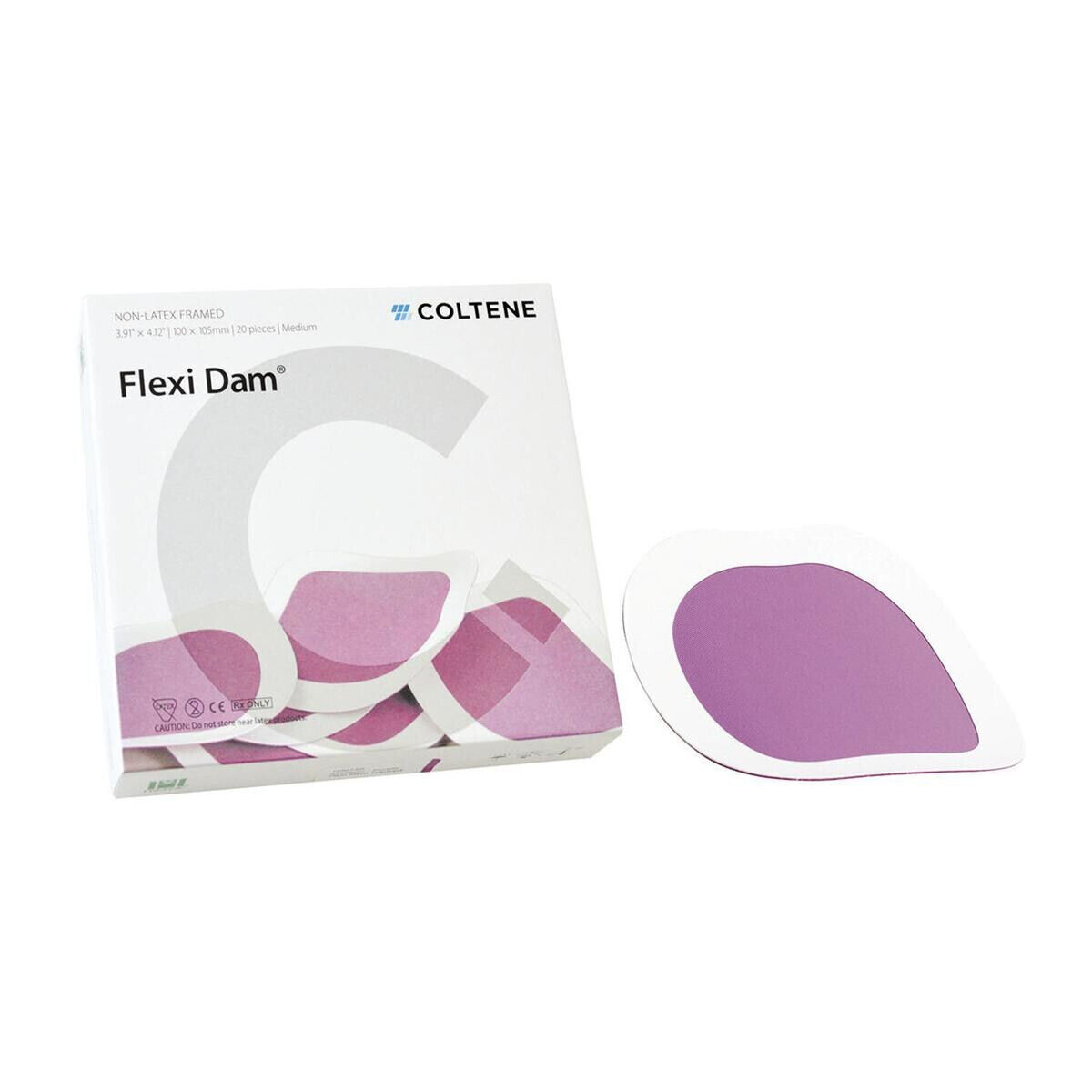Coltene Hygenic Flexi Dam Non-Latex Framed Dental Dam Medium 20/PK 100 x 105mm