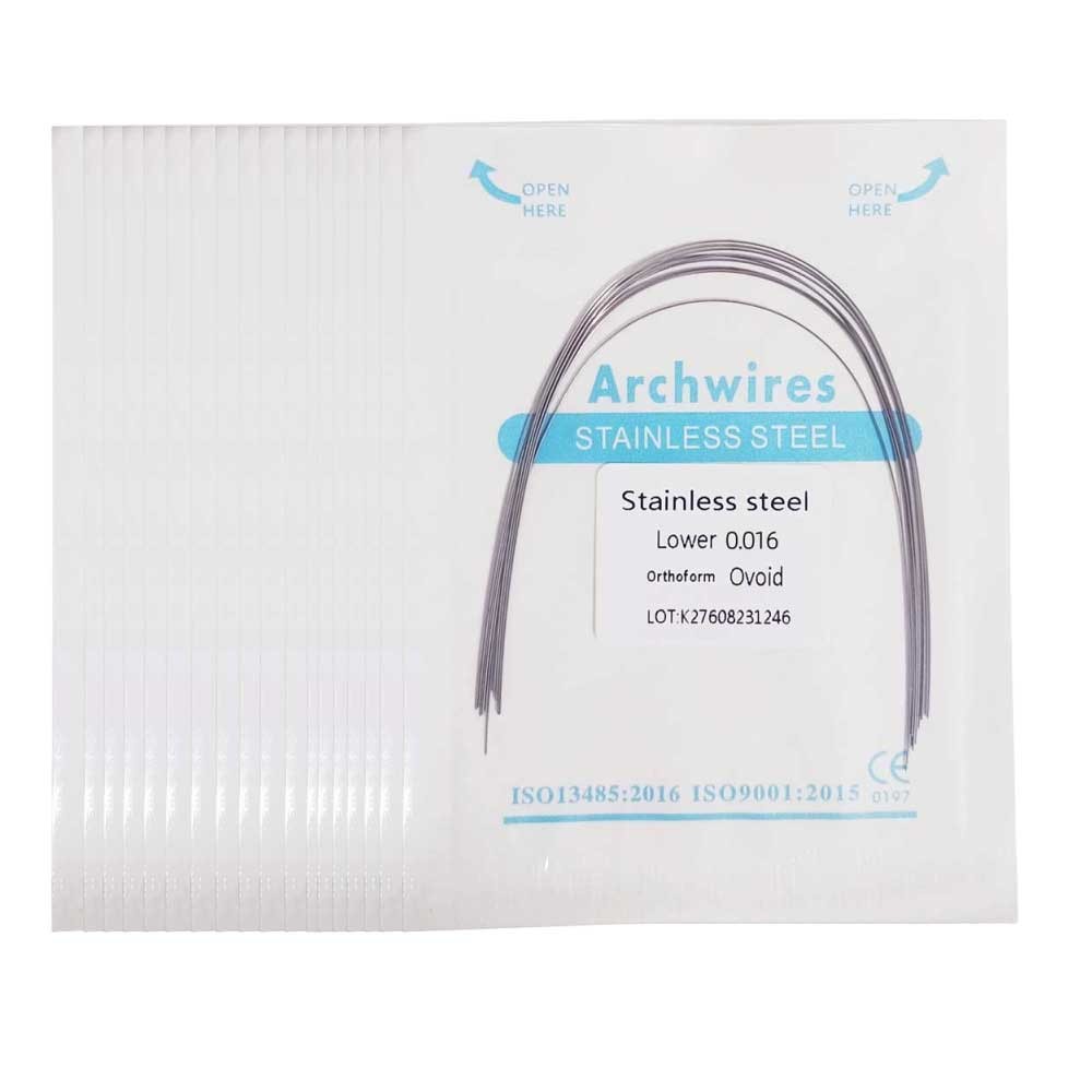 Dental Orthodontic Stainless Steel Round Arch Wire Ovoid Form 10pcs/pack