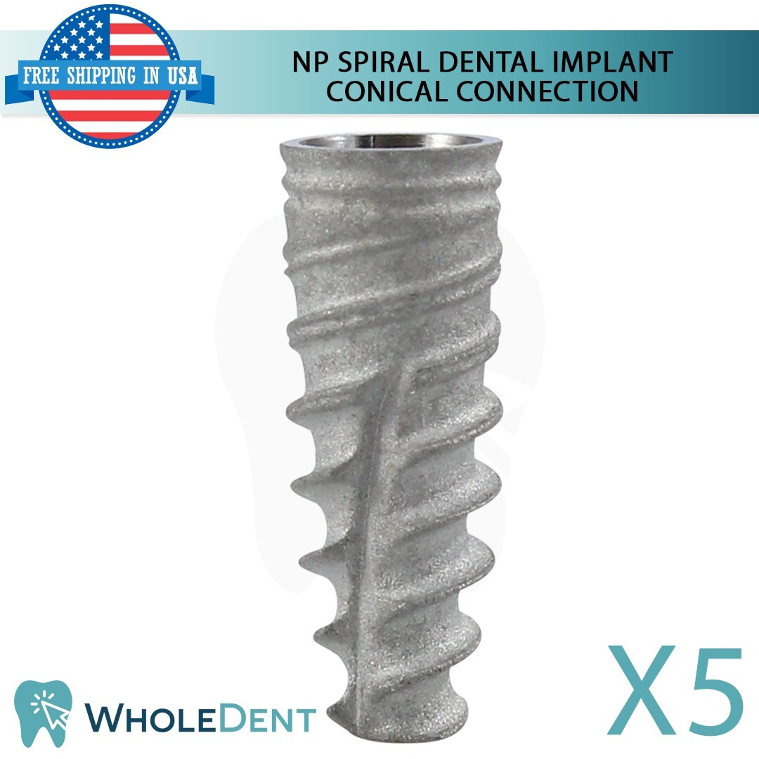 X5 Narrow Platform Spiral Conical Connection Hex 2.25mm Dental Titanium Sterile