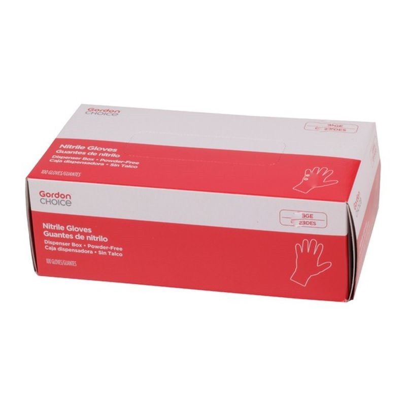 Box of 100 Disposable Nitrile Gloves S Small Powder Free Gordon Choice Blue Food
