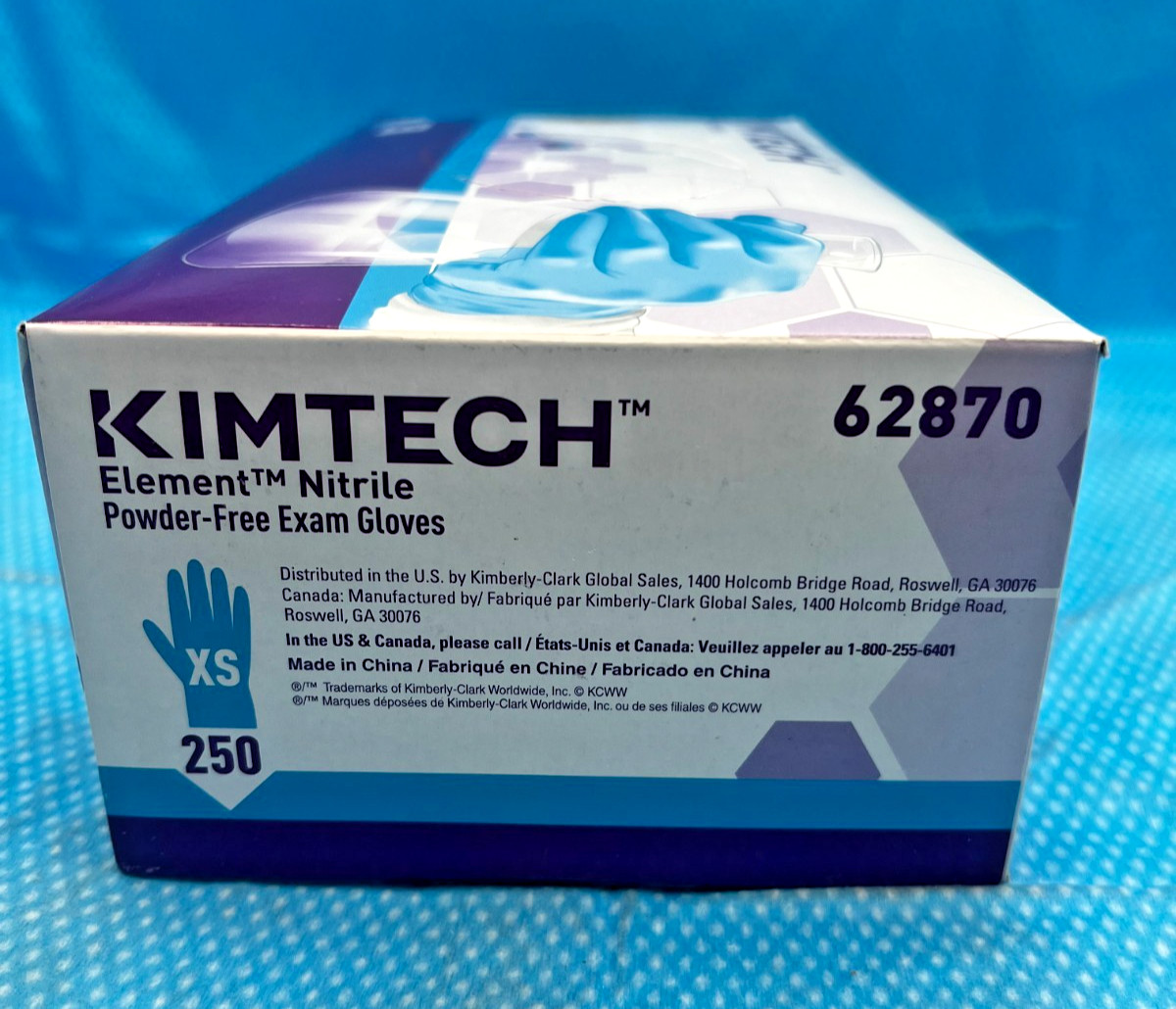 Kimtech Nitrile Powder-Free Exam Gloves XS Extra Small, 1 case 2500 gloves
