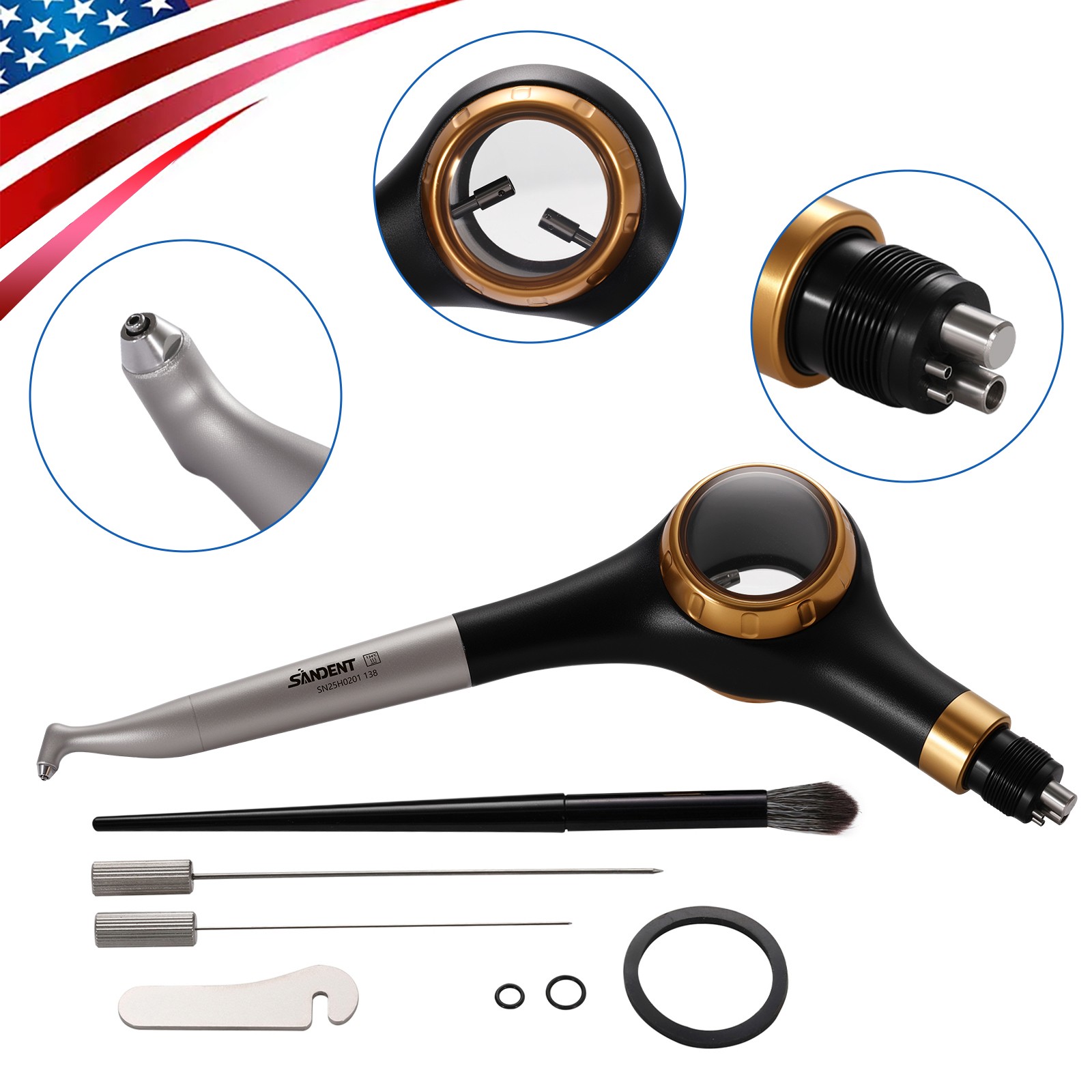Woodpecker Style Dental Air Polisher AP-H Supragingival Polishing Handpiece