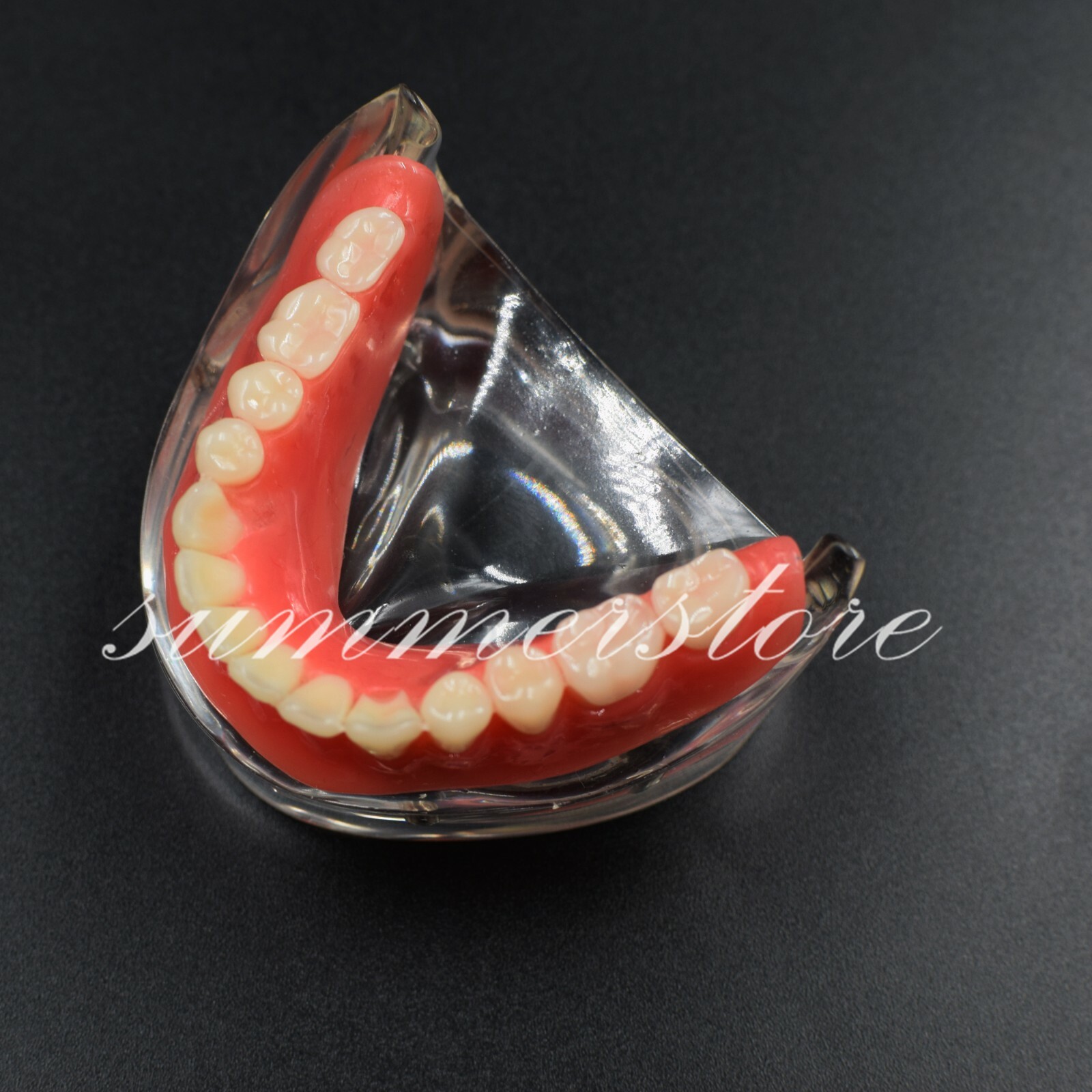 1 Pc Transparent Dental Study Demo 4 Implants Overdenture Inferior Model #6003