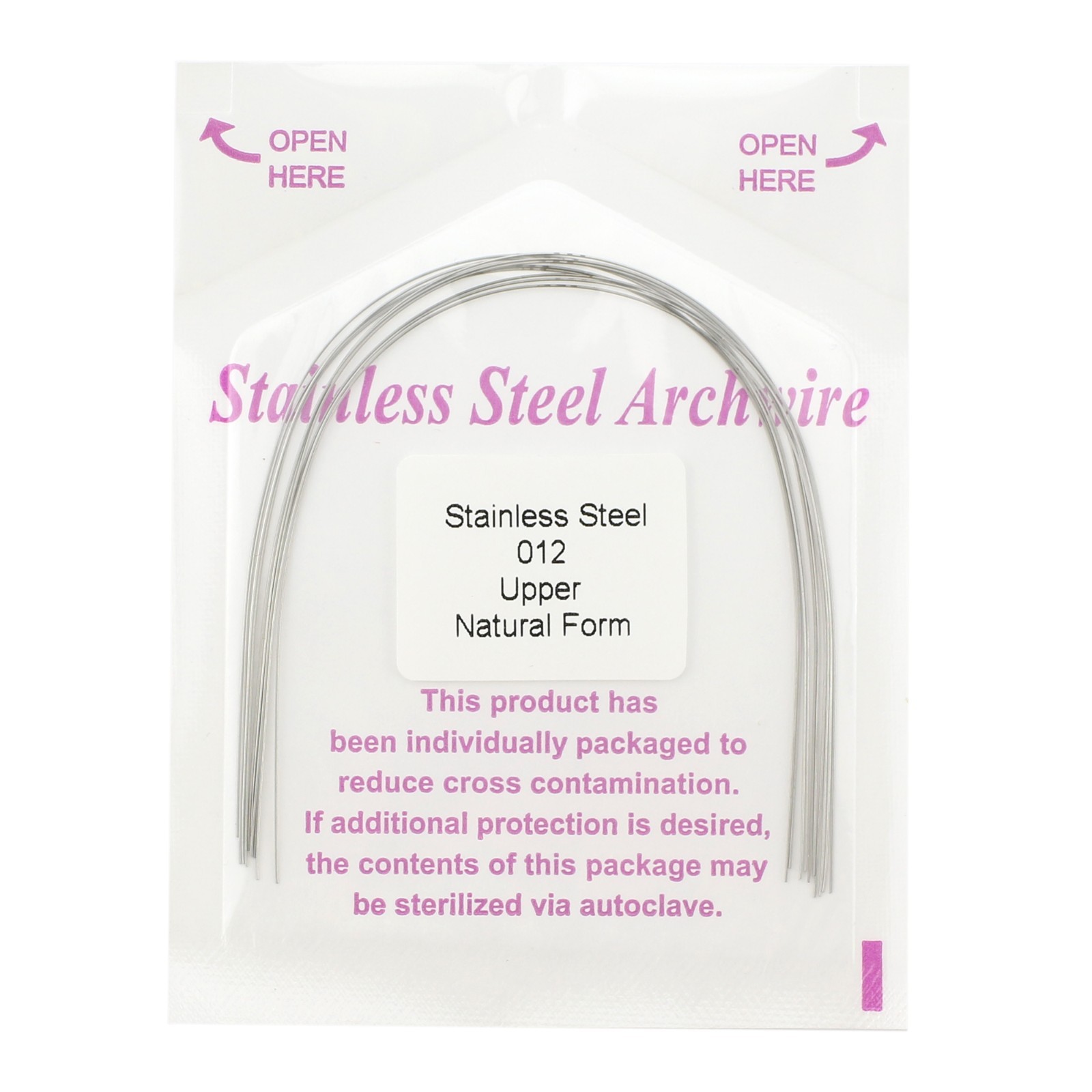 100pcs Orthodontic Archwire Stainless Steel Brace Wires Natural Round Rectanglar