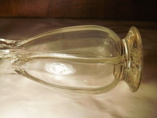 EXTREMELY ODD CONJOINED RIBBED & HORNED BOTTLE MADE IN FRANCE EACH W GLASS STRAW