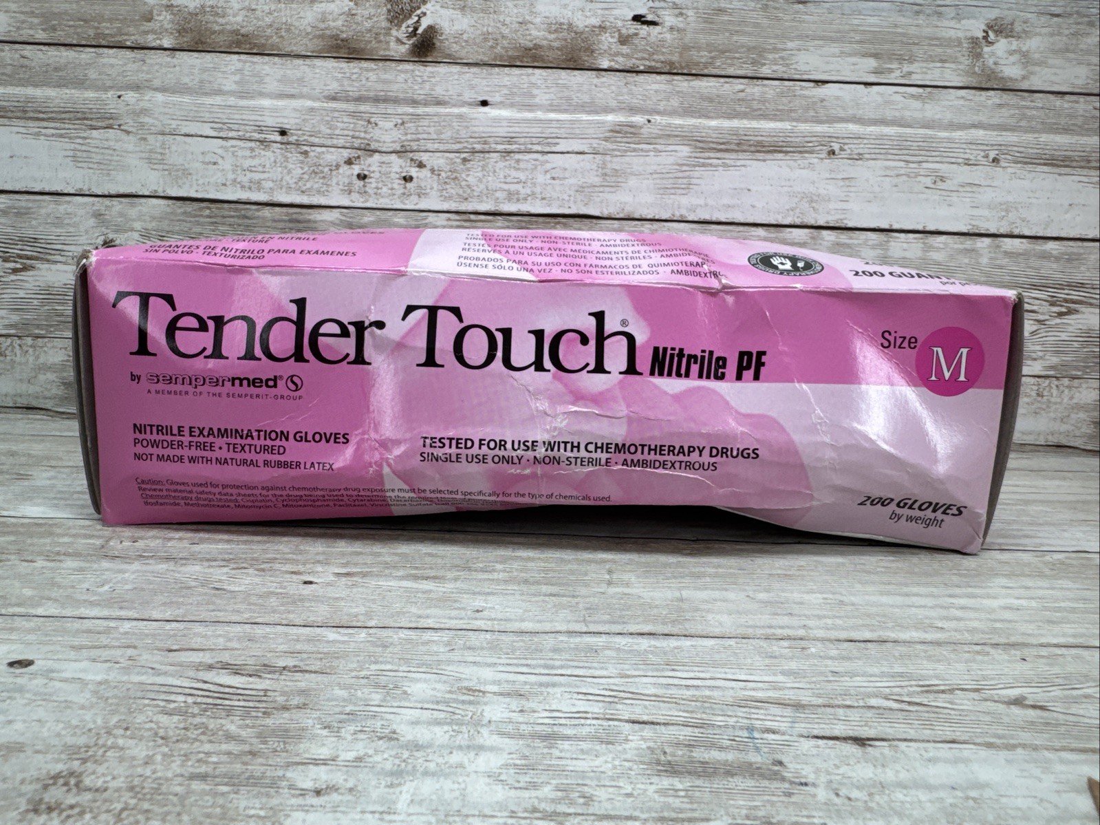 TenderTouch Nitrile Exam Gloves, Textured *4 DENTED Boxes* TTNF203, Size: Medium