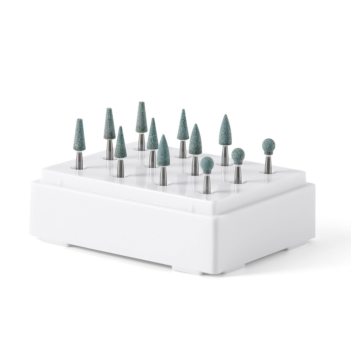 Dental Polishing Burs Porcelain Resin FG Burs Coarse / Fine White/Green Stone