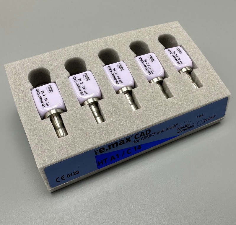 C14 Dental Emax CAD Glass Ceramic Blocks Lithium Disilicate LT HT A1 A2 A3