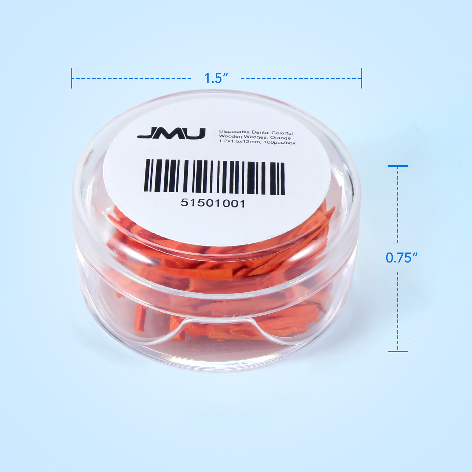 100pcs/box JMU Dental Disposable Wooden Interdental Composite Diastema Wedges