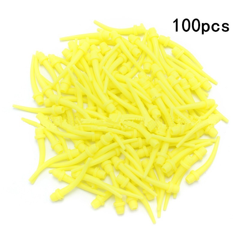 Dental Oral Impression Mixing Tips Yellow Short 5cm/Long 7cm 50Pack