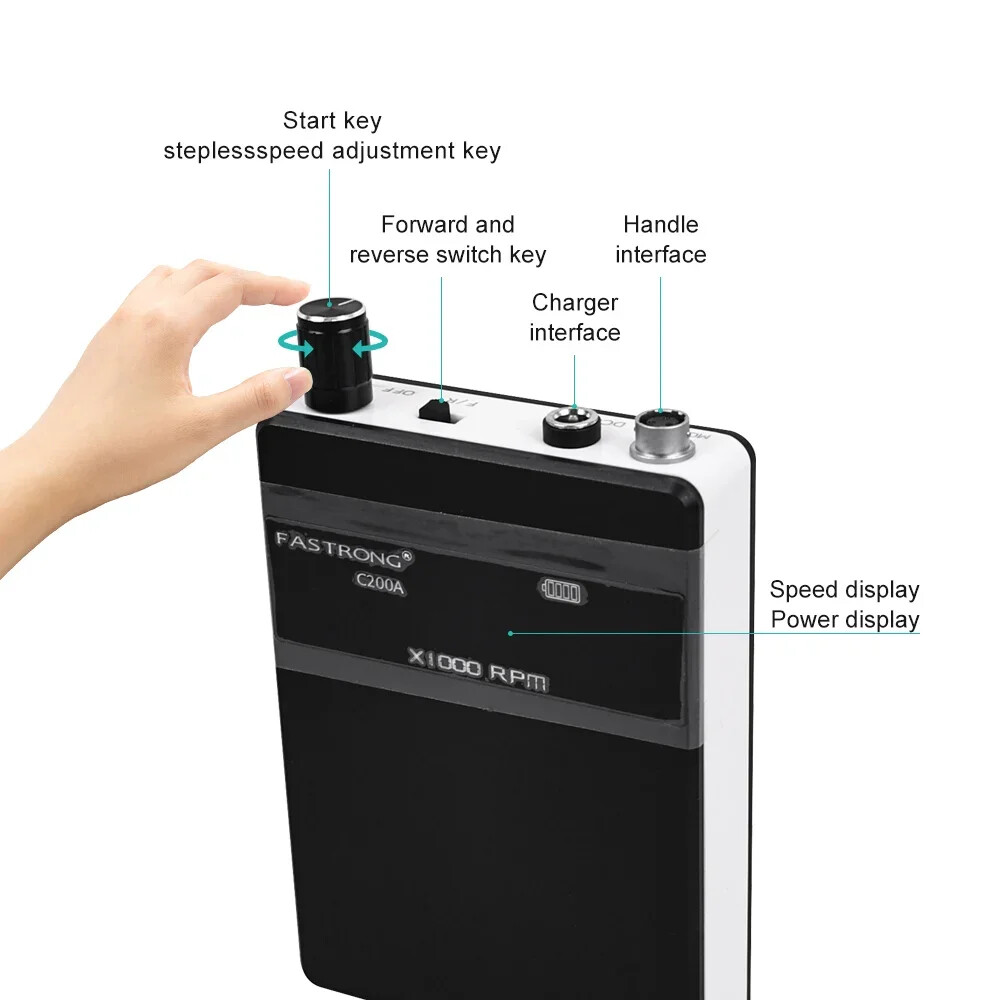Dental Portable Brushless Micromotor Wireless E-Type Grinding Polishing Machine