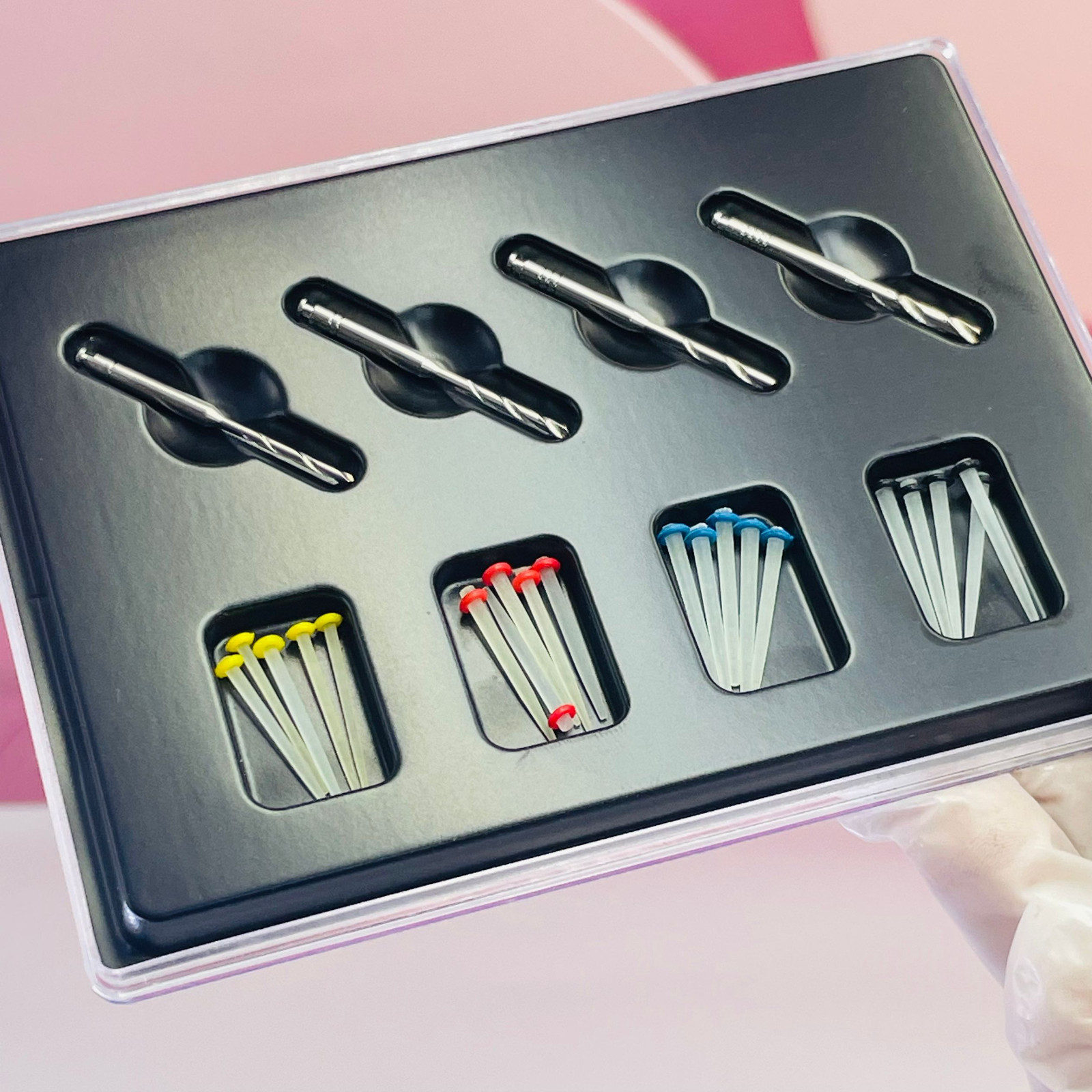 1Box Dental High-intensity Quartz straight Pile Fiber Resin Post postes de fibra