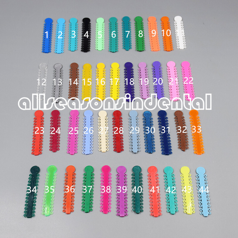 1040 Dental Orthodontic Ligature Ties Elastic Rubber Band Elastomeric Ligaduras
