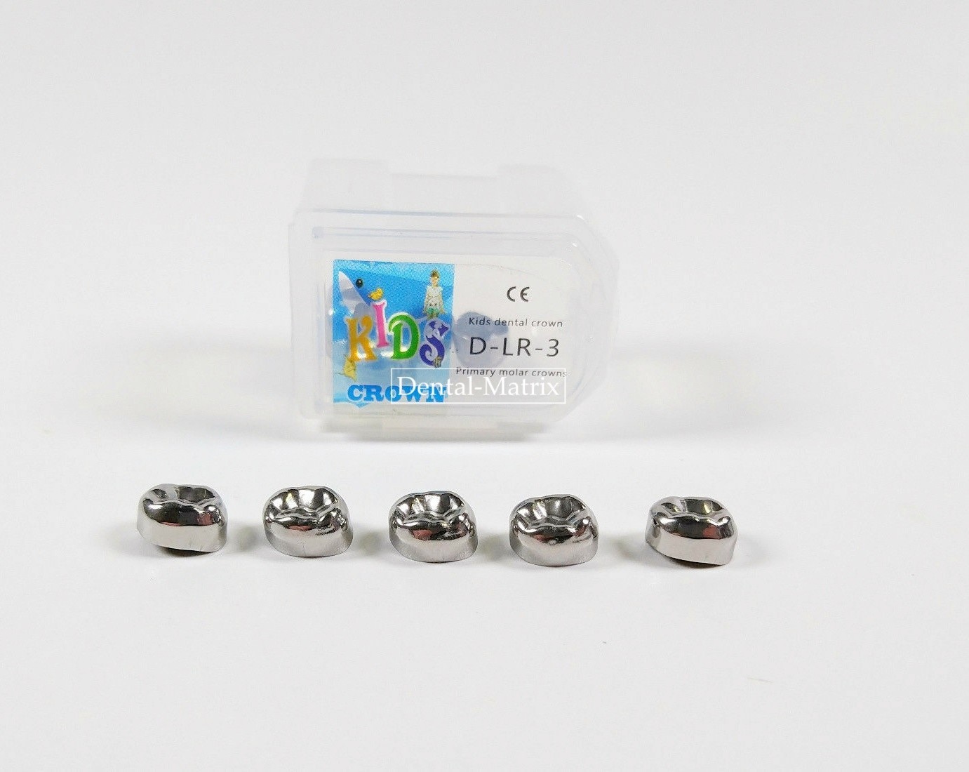 5pcs Dental Pediatric Crown Kids stainless steel molar crowns Preformed Primary