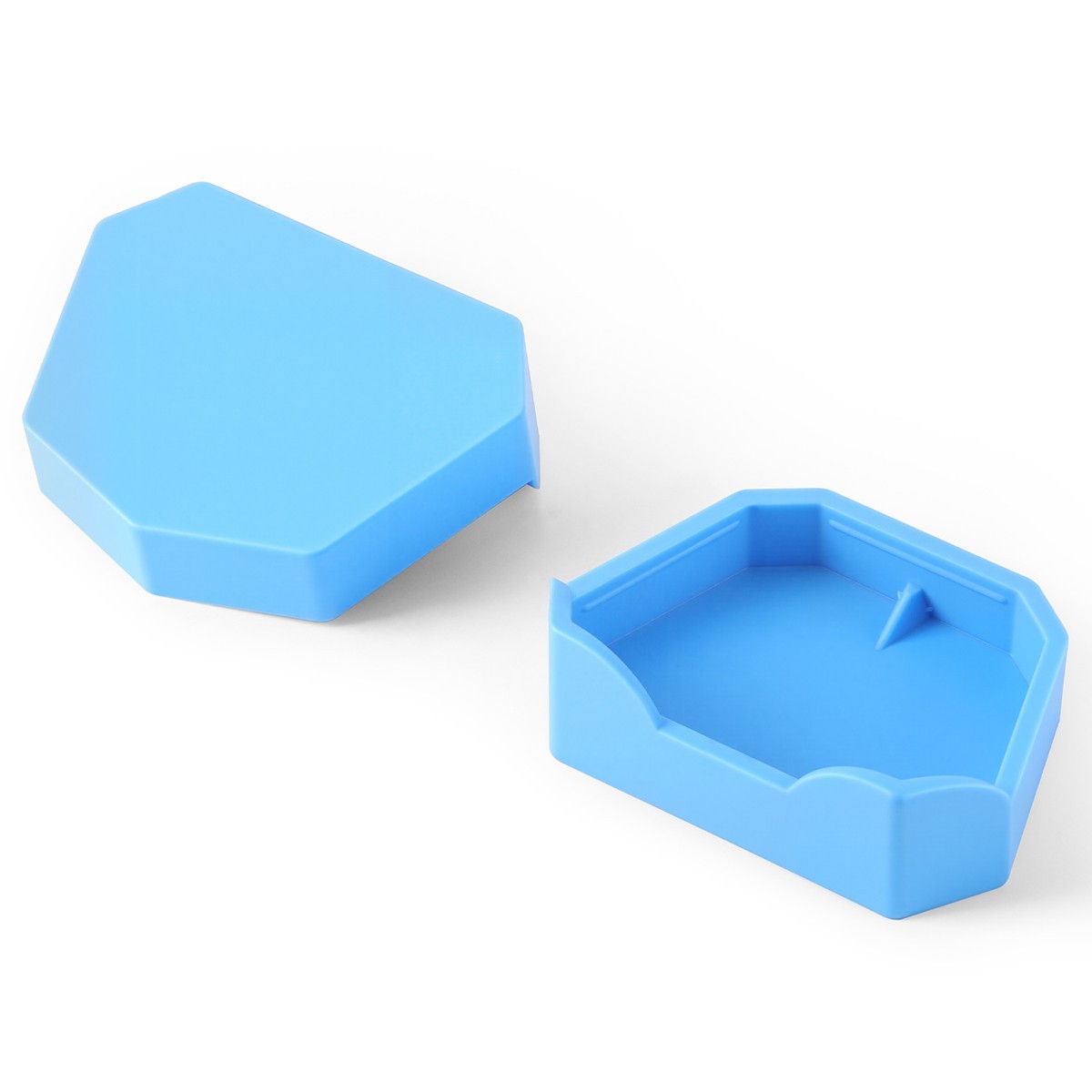 6Pcs Dental Model Former Base Molds Blue Silicone Rubber Notches Plaster Types