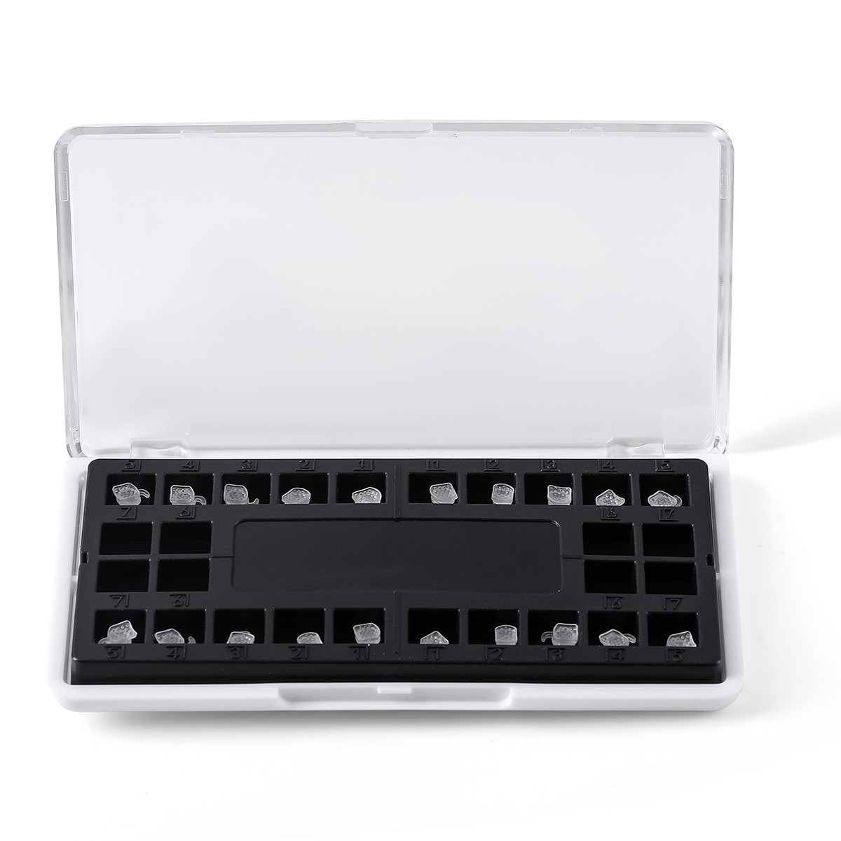 Mid-axis Dental Orthodontic Ceramic Clear Braces Brackets Roth 0.022 Hooks 345