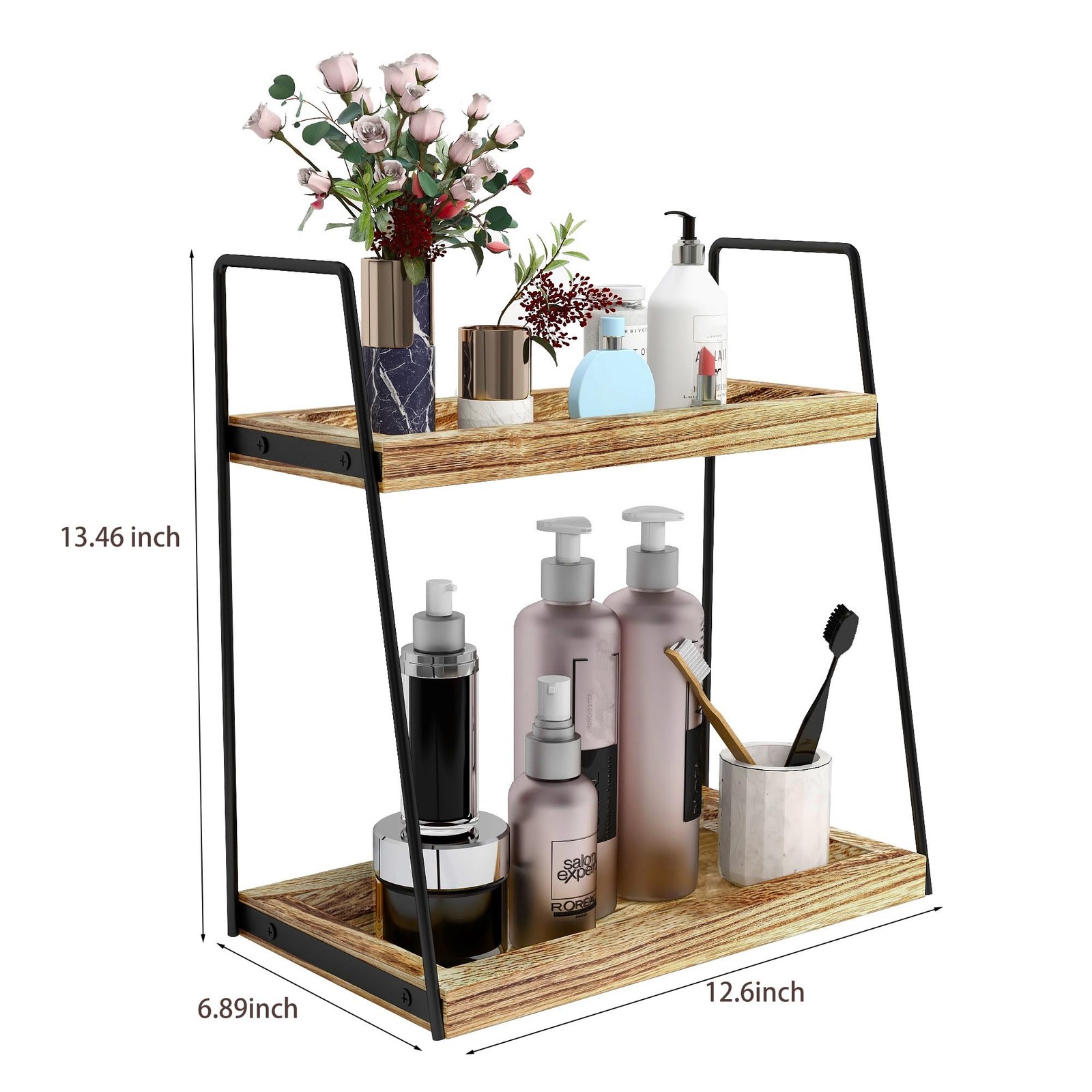 Dorhors 2 Tier Bathroom Counter Organizer Storage,Vanity Organizer for Bathro…