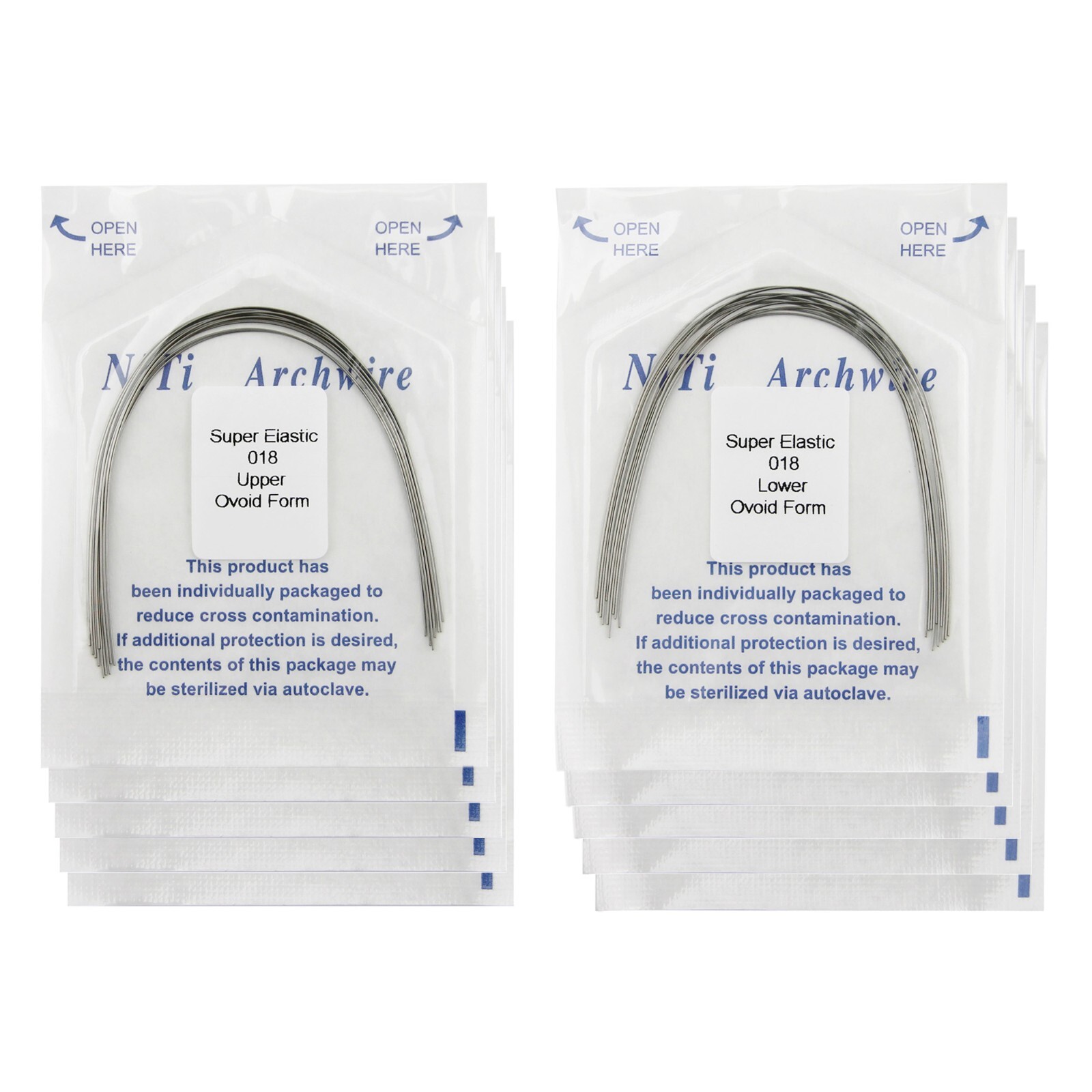 100PCS Dental Orthodontic Arch Wire Niti Super Elastic Round Rectangular Ovoid