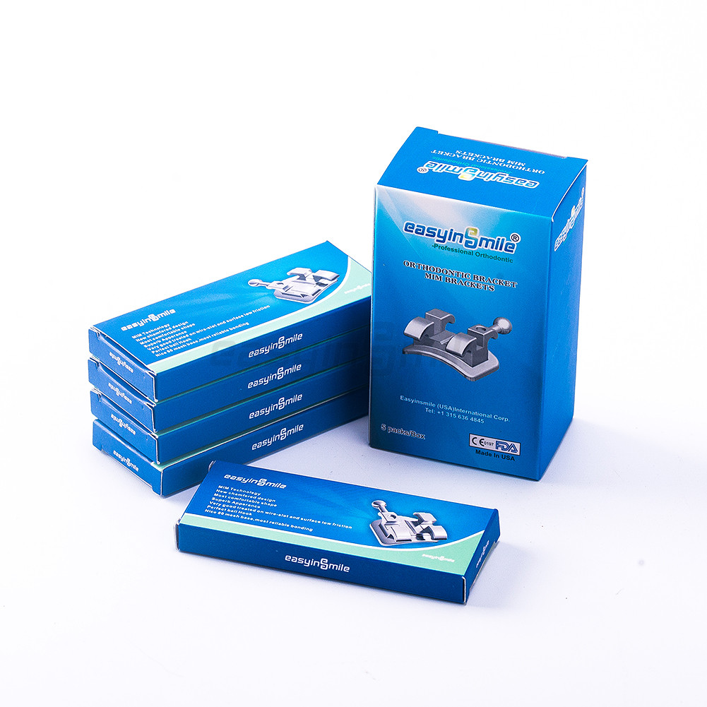 5Packs Dental Orthodontic Brackets Mini Metal Brackets MBT/Roth 022 Braces 3/345