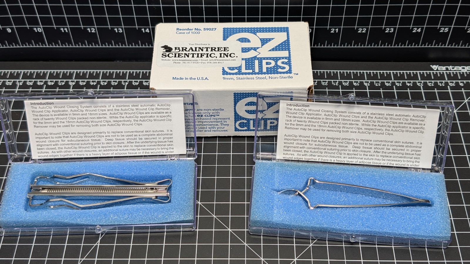 Braintree ACS-KIT: Stoelting 9mm AutoClip EZ Clips Animal Wound Suture Staples