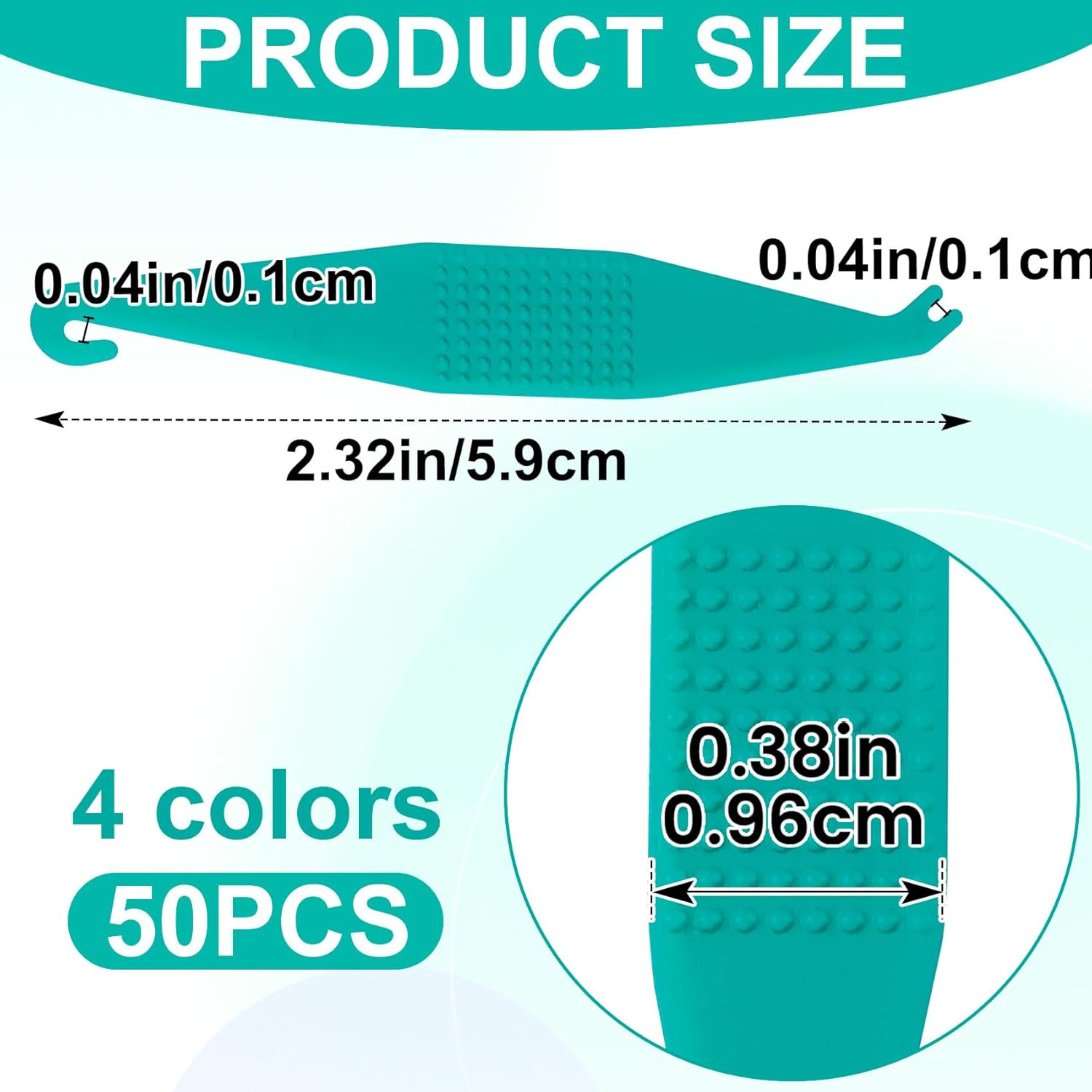 50Pcs Orthodontic Rubber Bands Tool for Braces, Colorful Elastic Dental Placer f