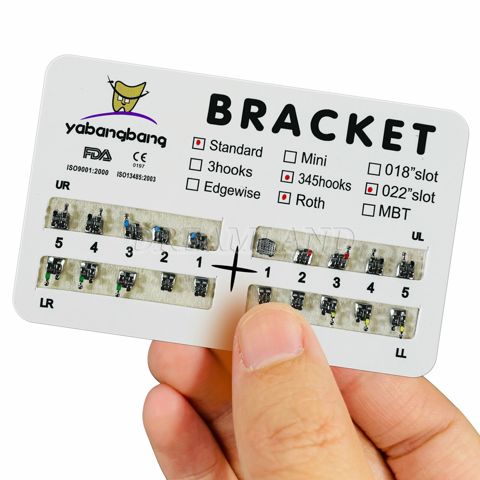 10-50 Packs USA Dental Orthodontic Bracket Braces Mini MBT 022 3-4-5 Hooks