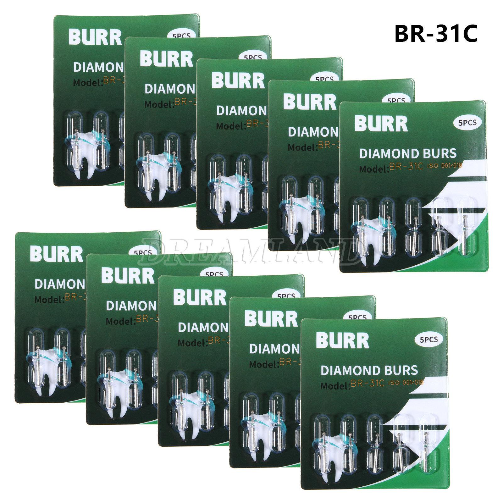 Dental Fresas Diamante Taladros para Alta velocidad Pieza de Mano FG 1.6 Bur Yj
