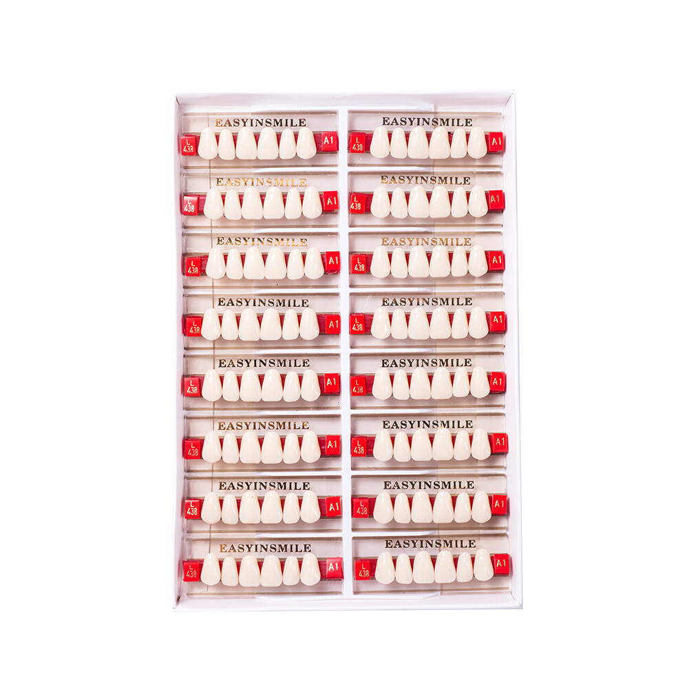 Dental Acrylic Resin Tooth Denture False Teeth Upper Anterior Lower 6Set*16Pc