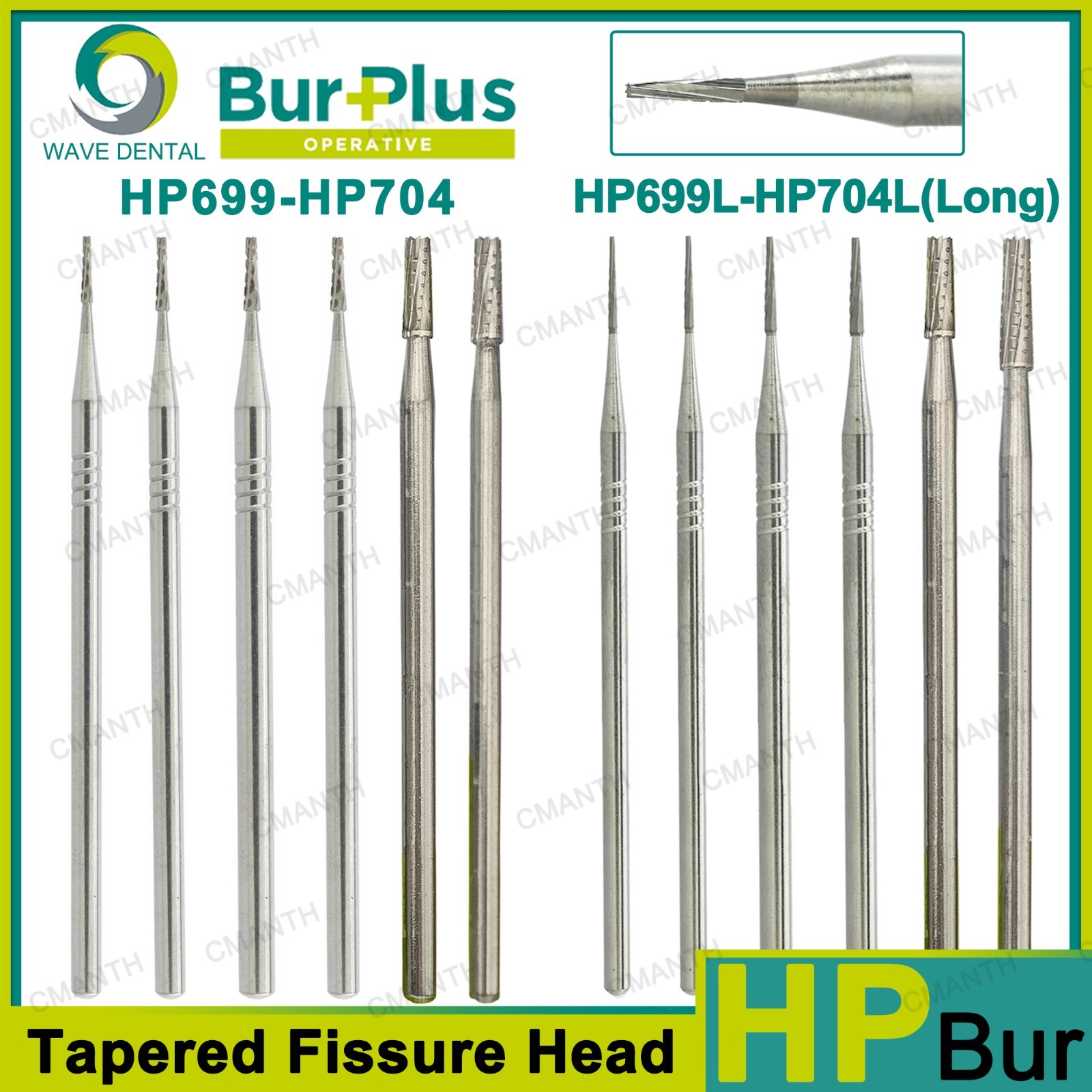 WAVE Dental Burs Tungsten Carbide Surgical Burs HP RA For Slow Speed Handpiece