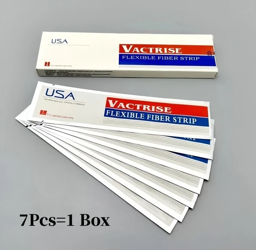 7pc Dental Composite Flexible Fiber Strip Glass Splint Light Cure Bonding Ribbon