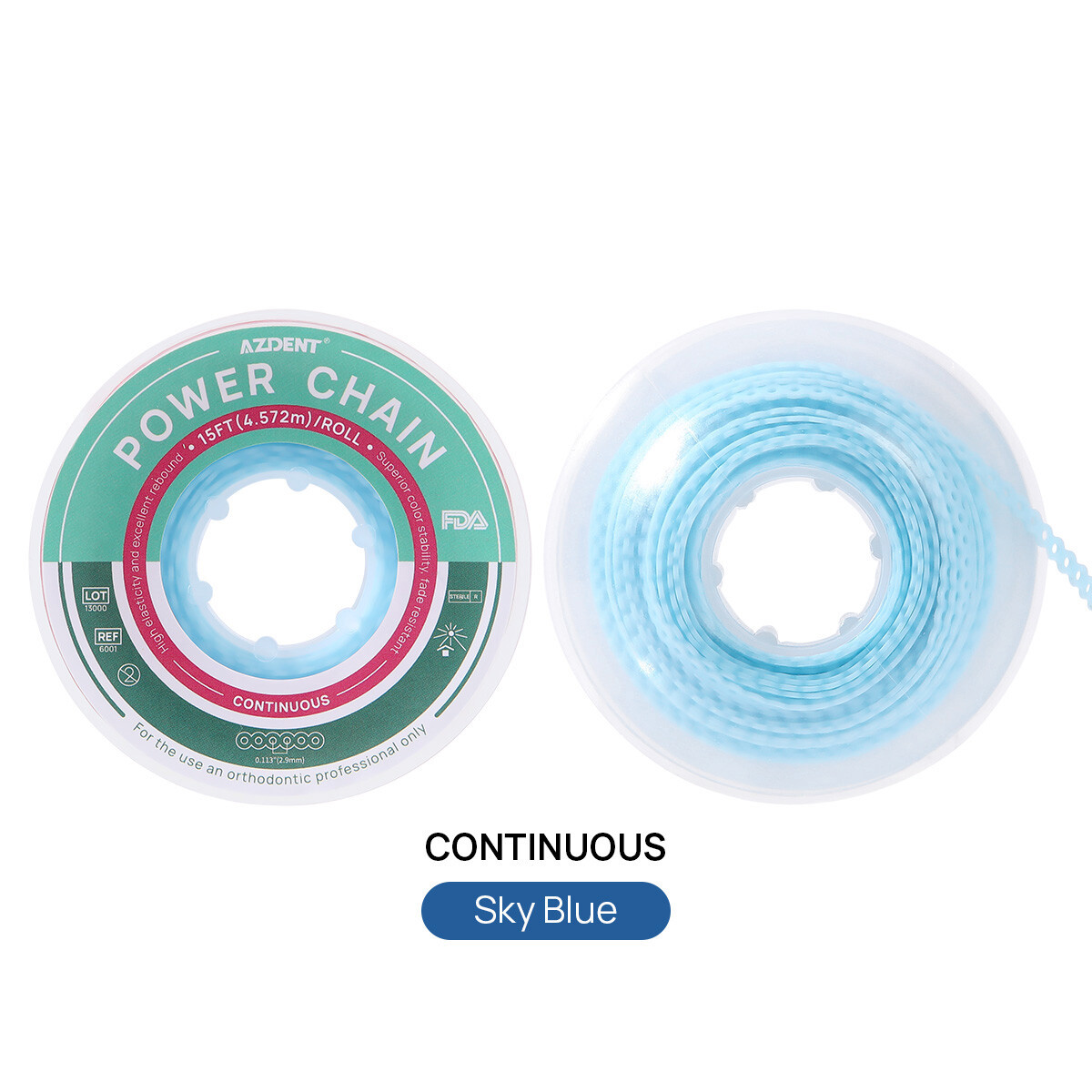 Dental Power Chains Ortho Elastic Ultra Spool Closed/Short/Long For Wire Braces