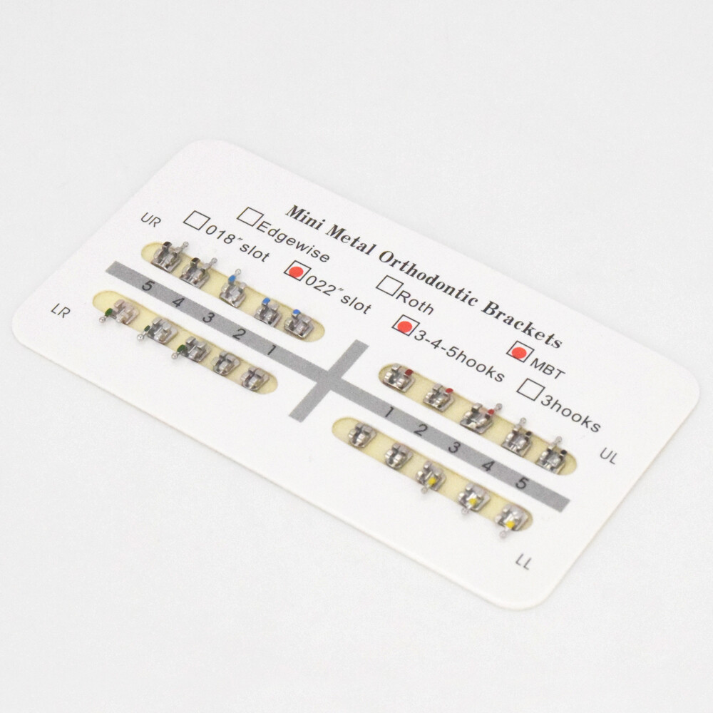 20 Pcs/Pack Dental Monoblock MIM Orthodontic Metal Brackets Braces Mesh Base
