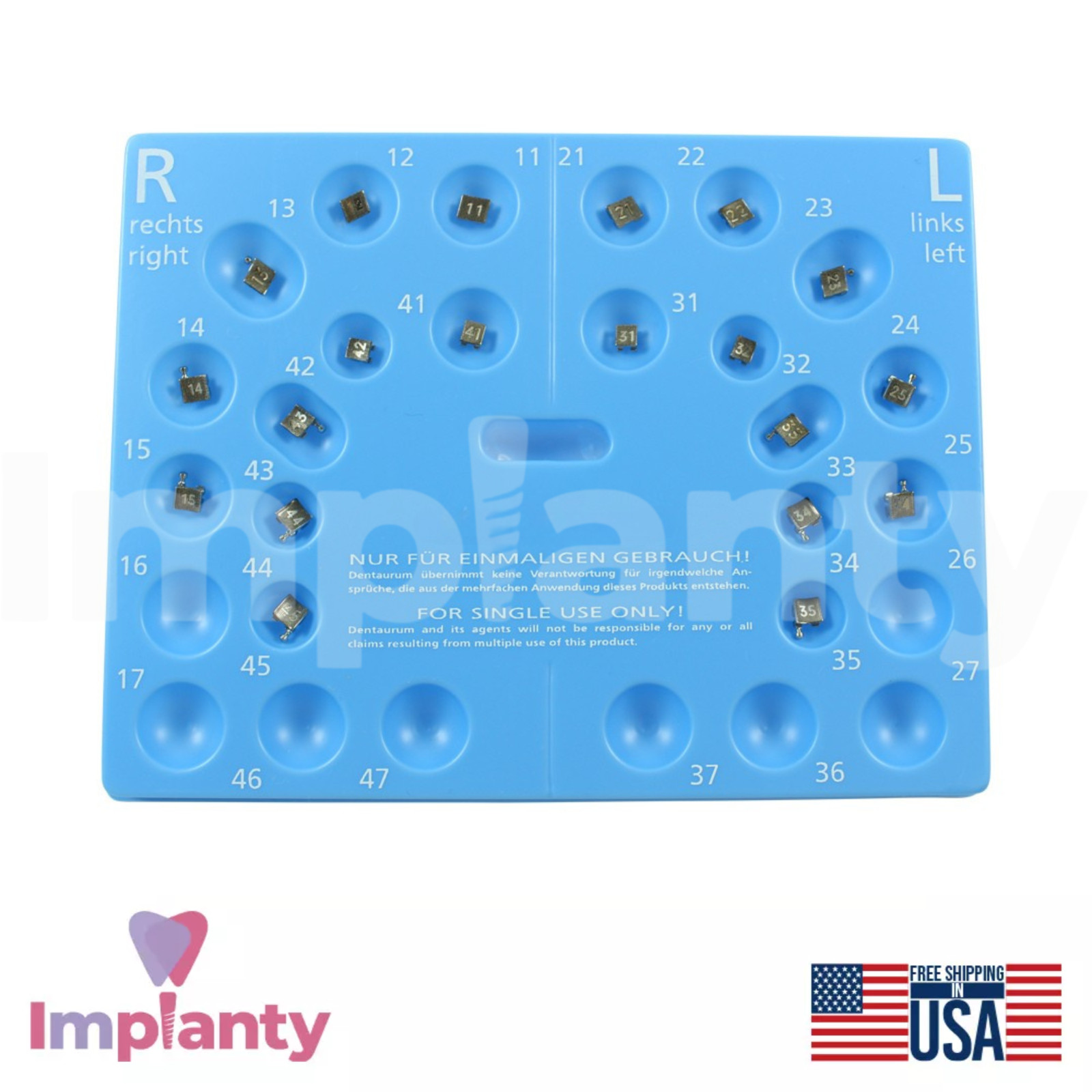 Dental MBT EquiIibrium 2 Brackets Kit Stainless Steel Laser-Structured Base