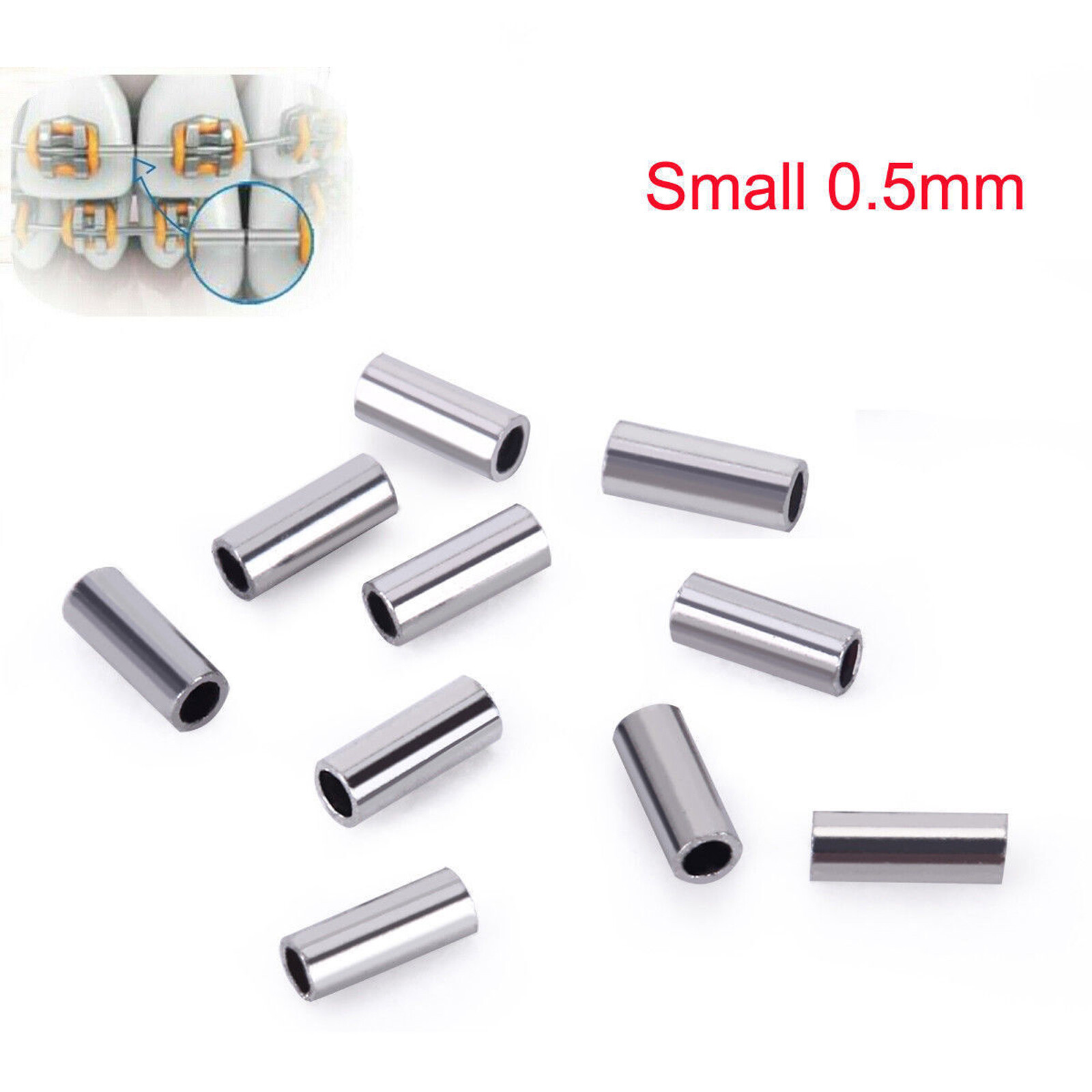 Dental Orthodontic Mini Stop Stoppers Round-Seal Crimpable Hook Small /Large