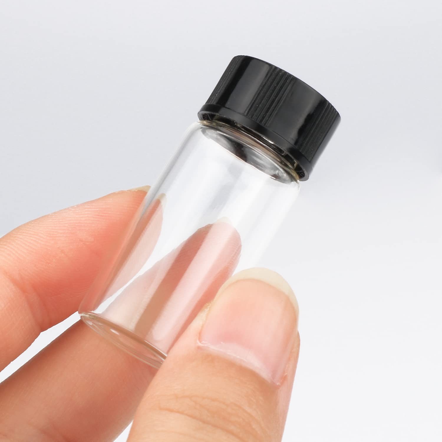 50 Pack,5ml (1/6 oz) Clear Glass Liquid Sample Vial with Screw Caps,Empty Ref…