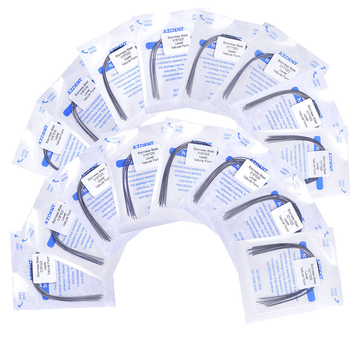 AZDENT Dental Orthodontic Rectangular Stainles Steel Arch Wire Ovoid/Nature Form