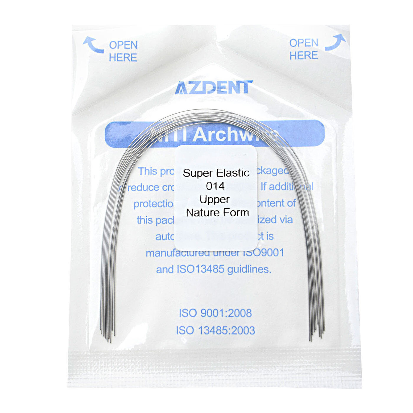 10PCS AZDENT Dental Orthodontic Super Elastic Niti Round Arch Wire Natural form