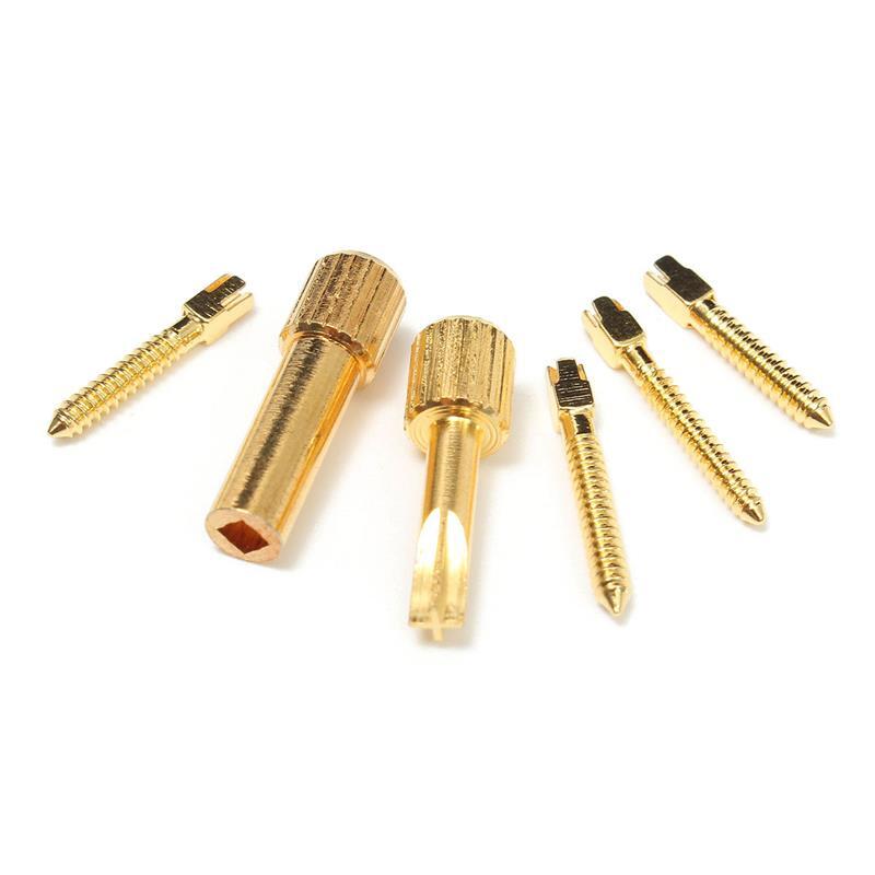 120pcs Dental Endodontic Screw Posts Assorted Kit &2Key Gold Planted EASYINSMILE