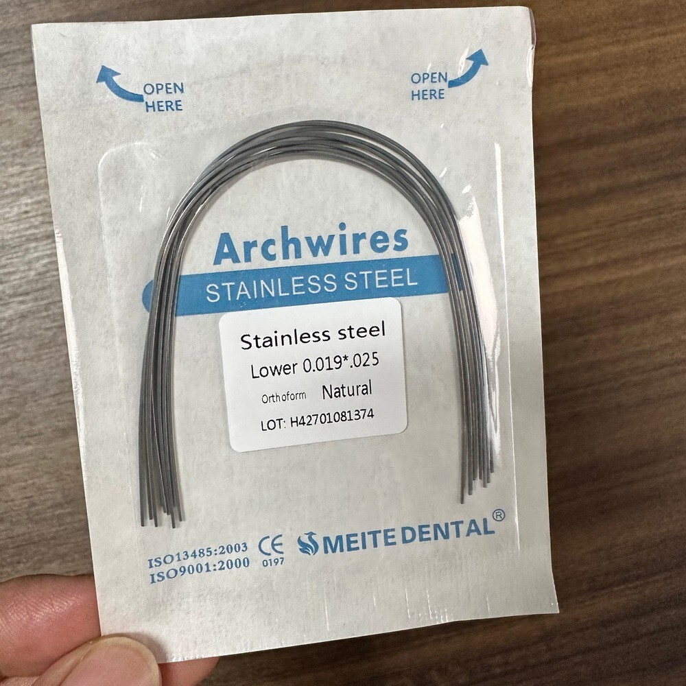 Dental Orthodontic Arch Wire NiTi Stainless Steel Ovoid/Natural Round Wires