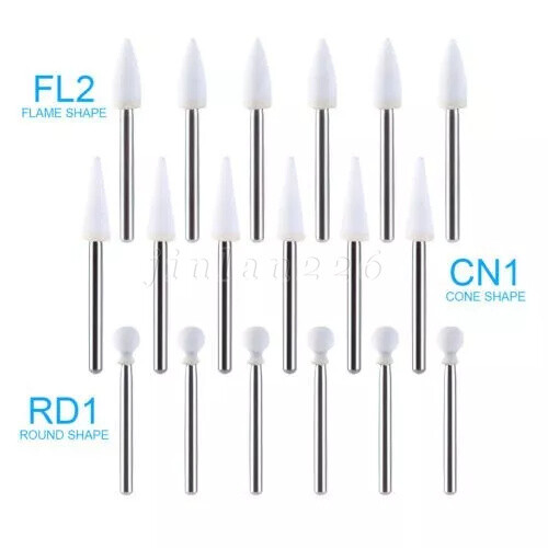 12Pcs Dental Green Stone Polishing FG Burs Kit Aluminum Oxide For High Speed