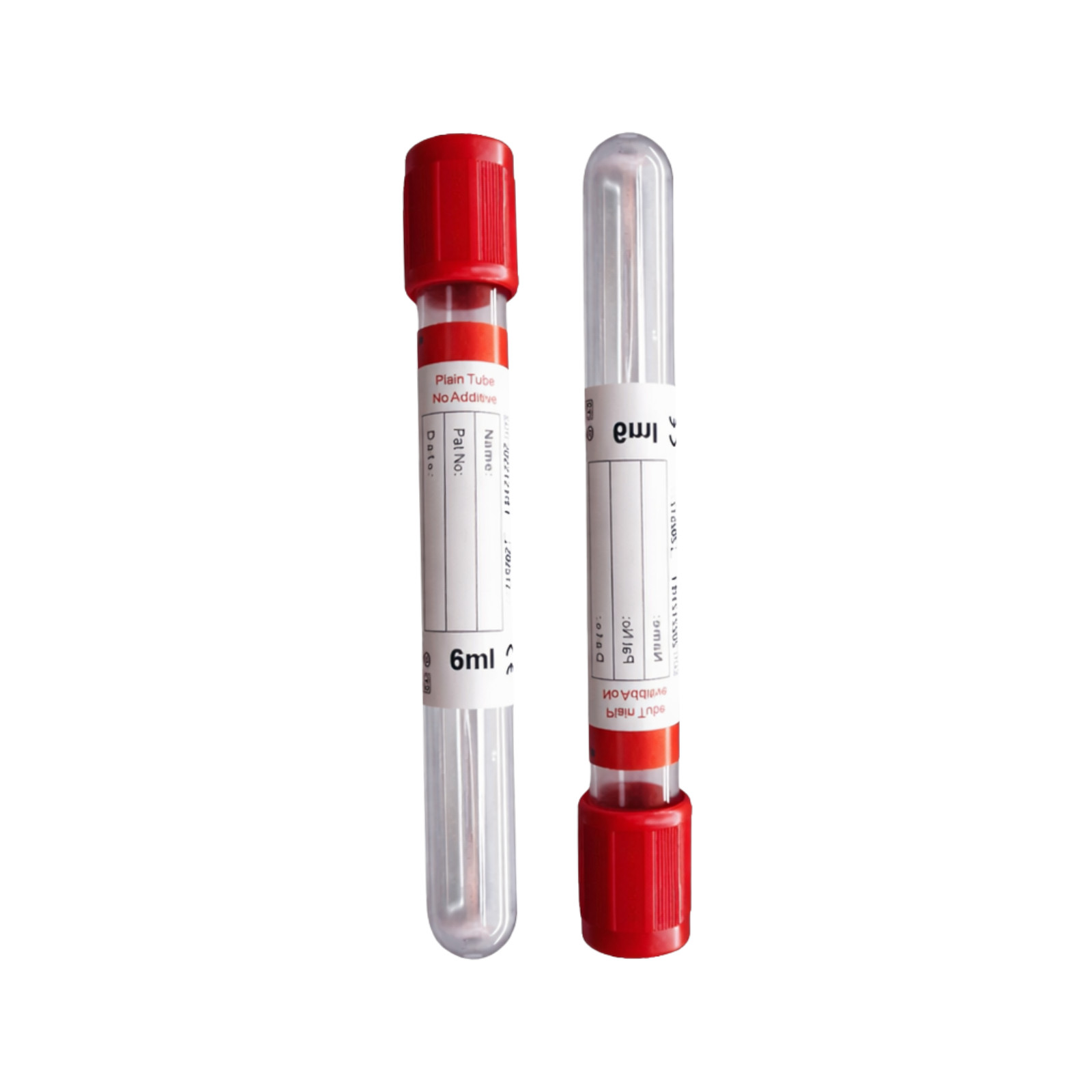 VACUUM BLOOD COLLECTION PLAIN TUBE NO ADDITIVE, RED TOP, 13x100mm 6mL, Exp 12/28