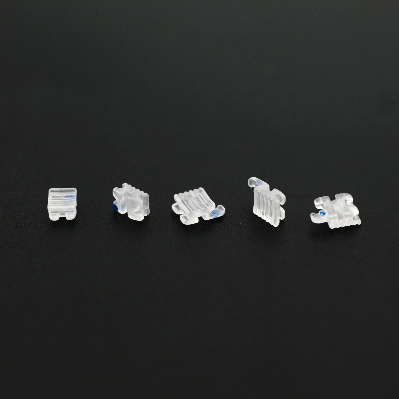Dental Orthodontic Ceramic Brackets Clear Ortodoncia Braces MBT 022 345 Hook 5-5