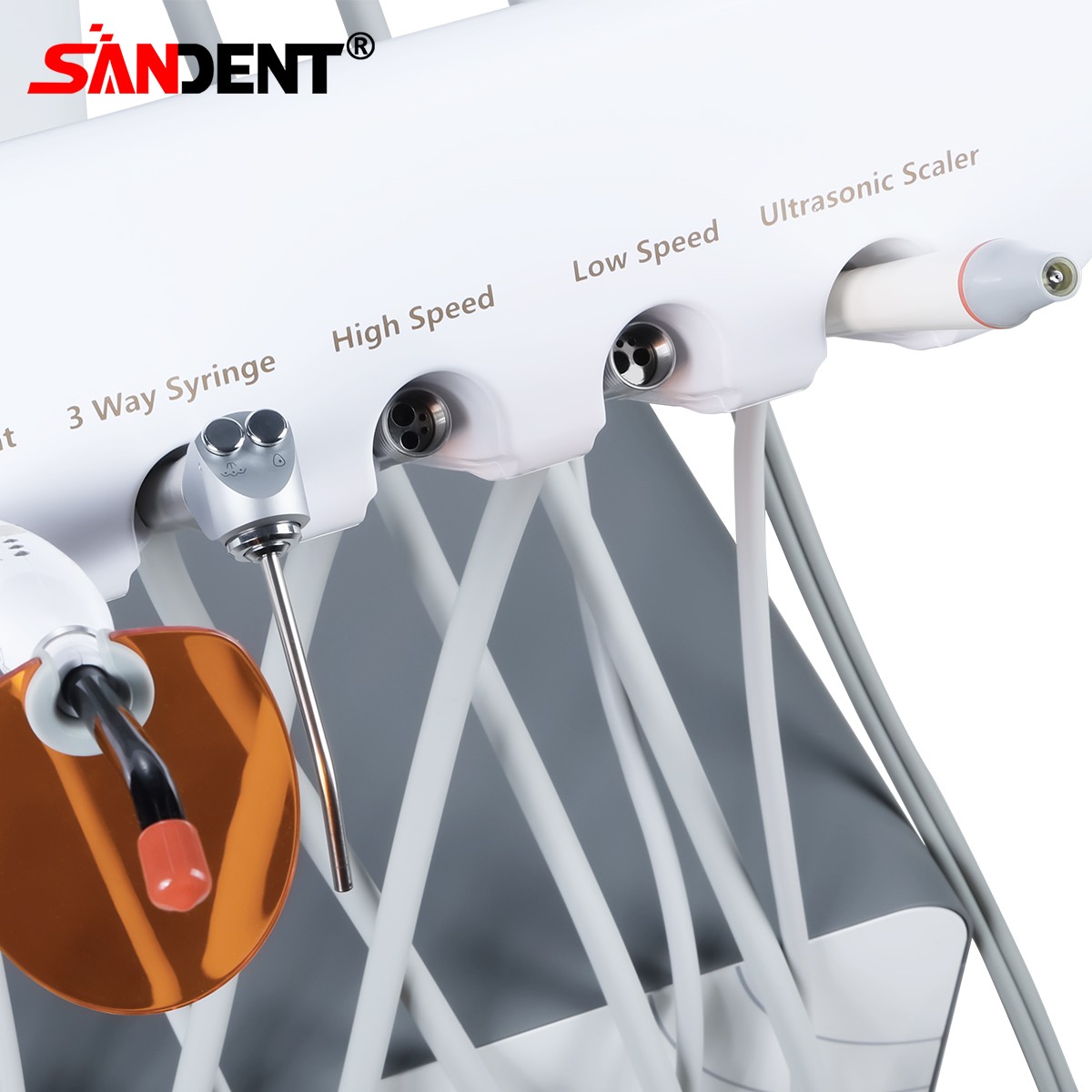 Portable Dental Delivery Unit Air Compressor Suction System 4H Light Scaler
